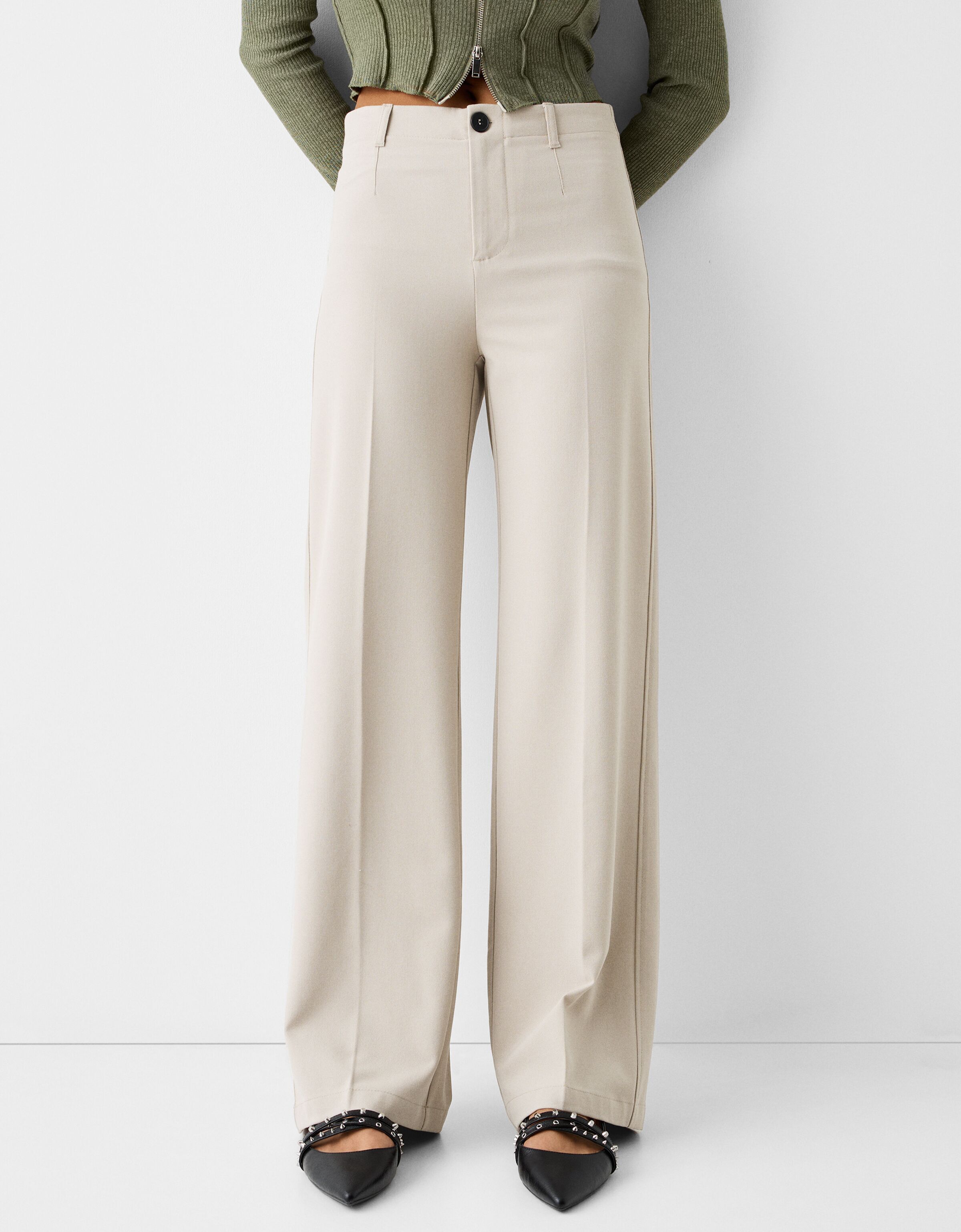 Pantaloni larghi bershka discount