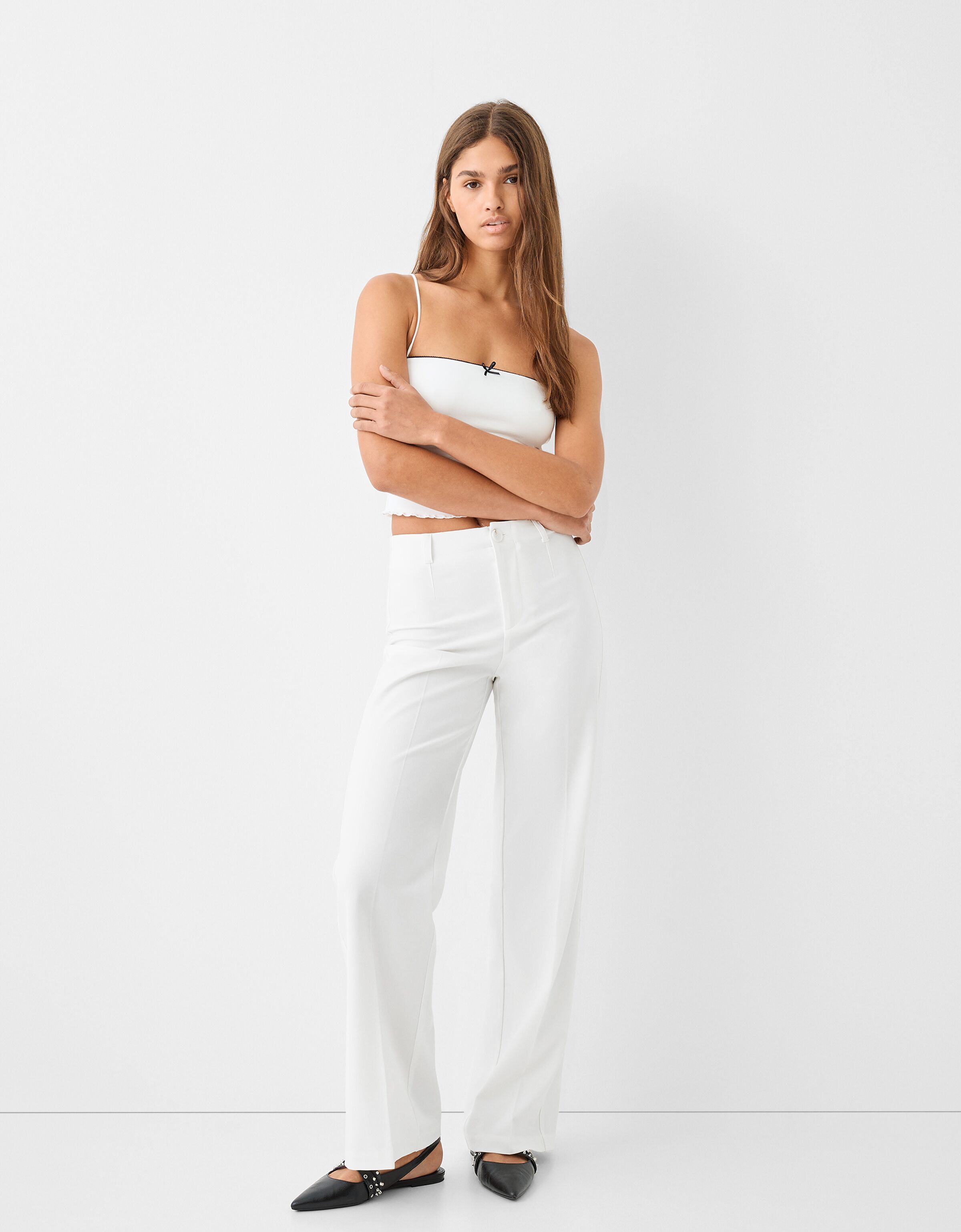 Pantalon cuir femme bershka hot sale