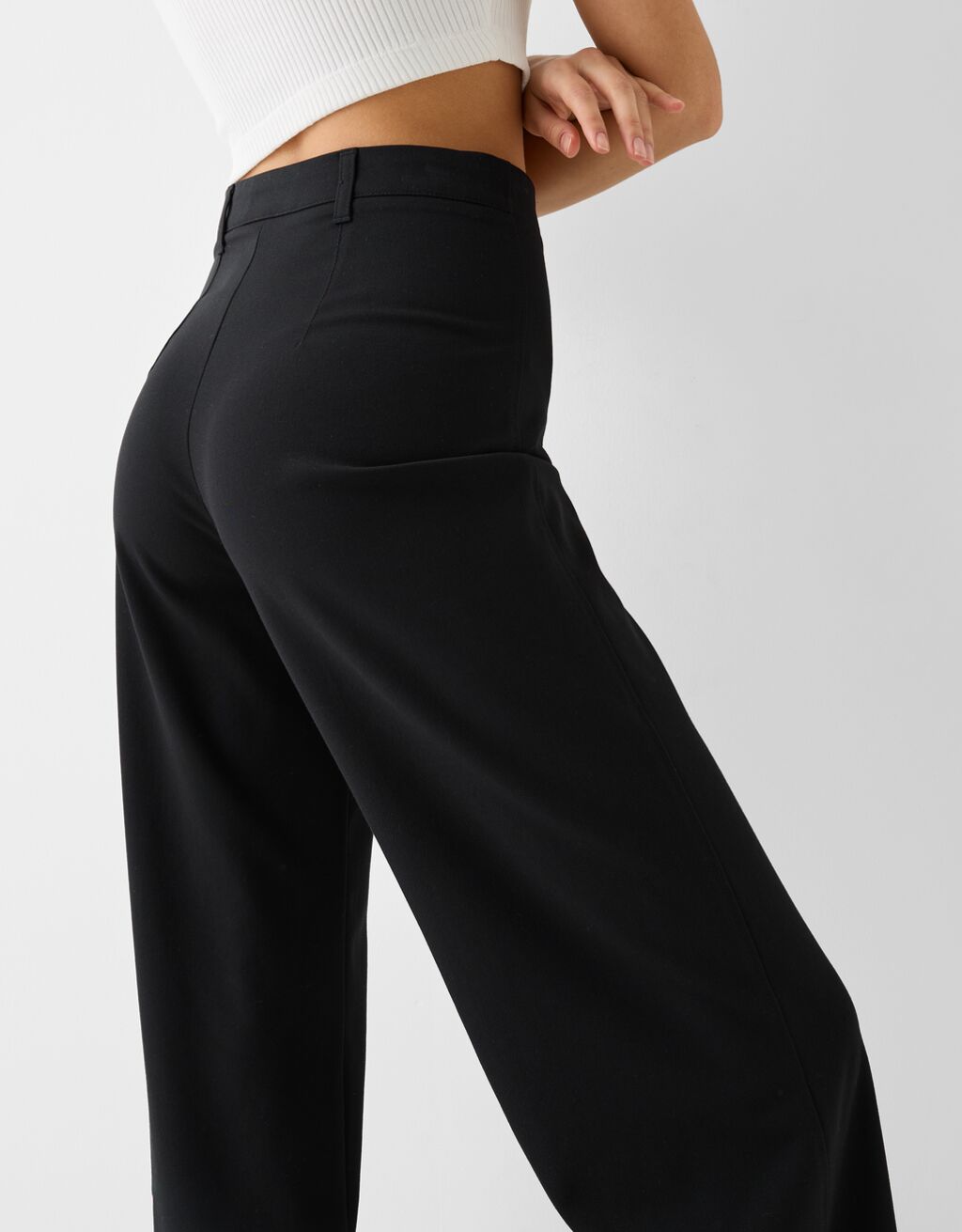 Pantalon Wide-leg Essential Mujer Negros Mexico Las Mejores