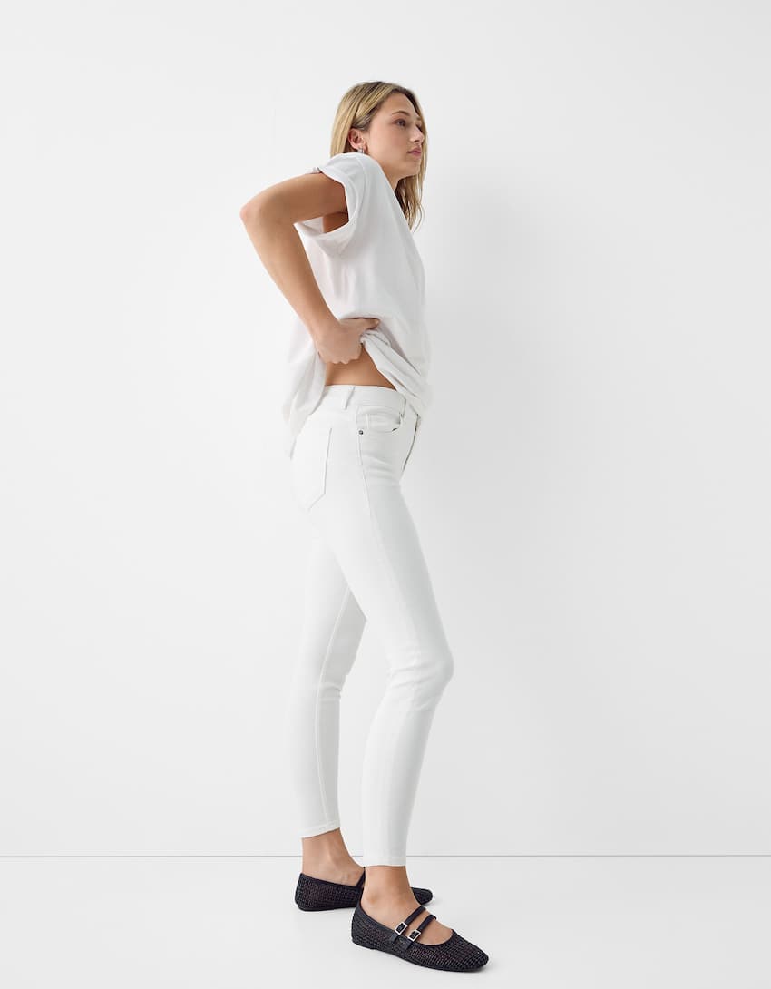 Push-up skinny jeans-White-0