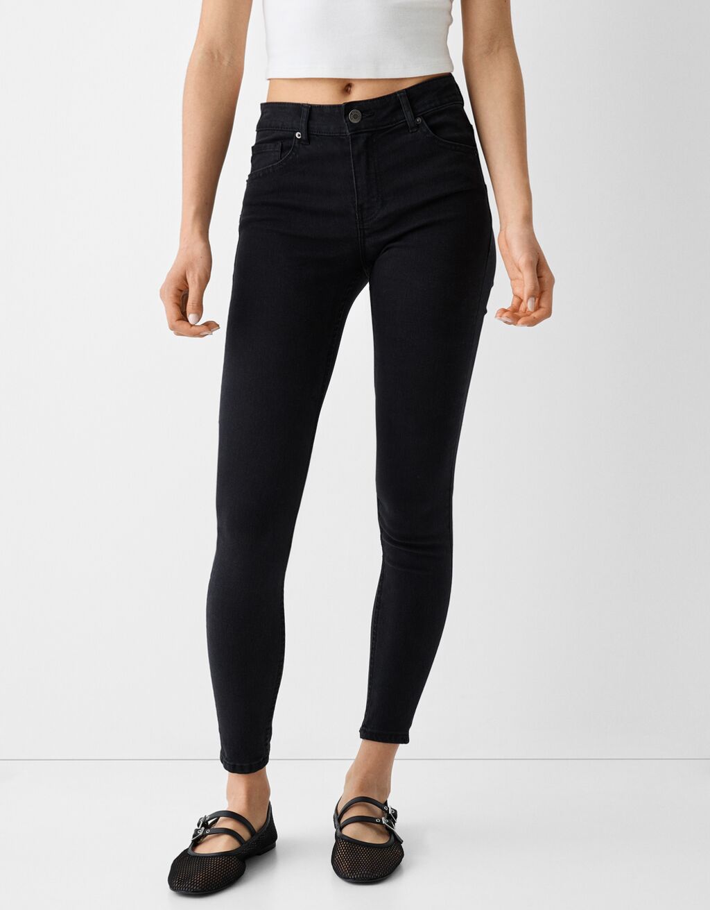 Bershka black best sale skinny jeans