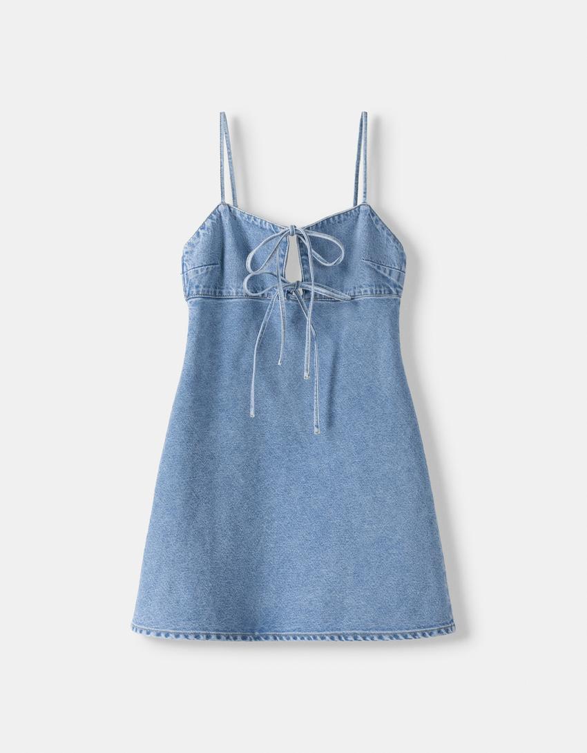 Robe courte-Bleu lavé-4