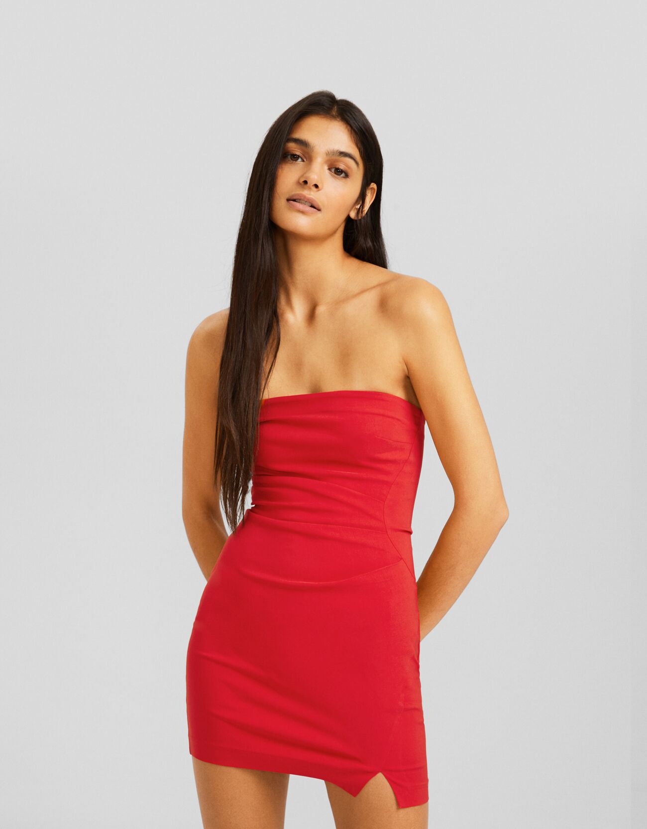 Bershka robe rouge clearance