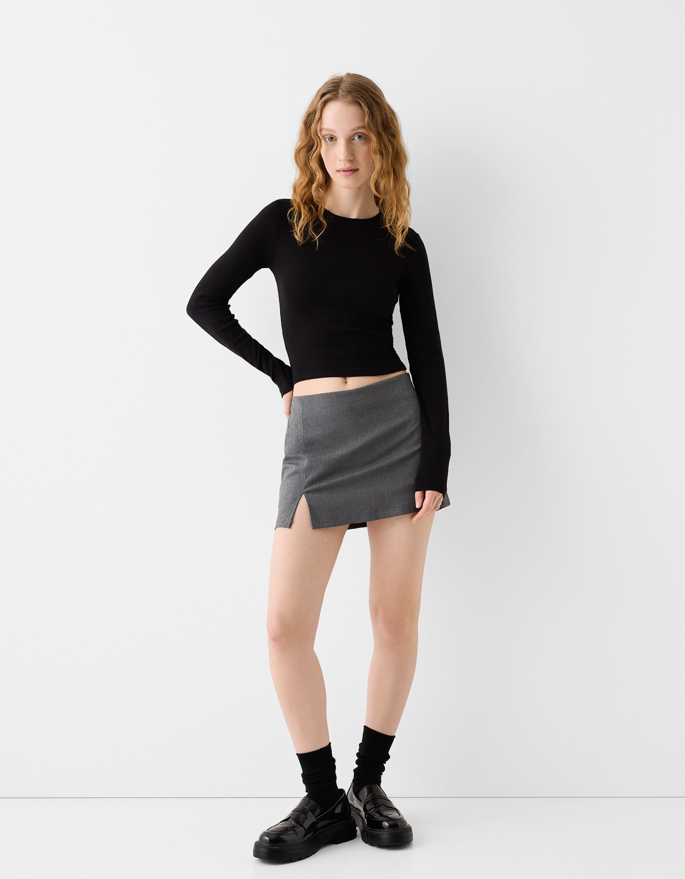 Tailored fit skort Skirts and Shorts BSK Teen Bershka