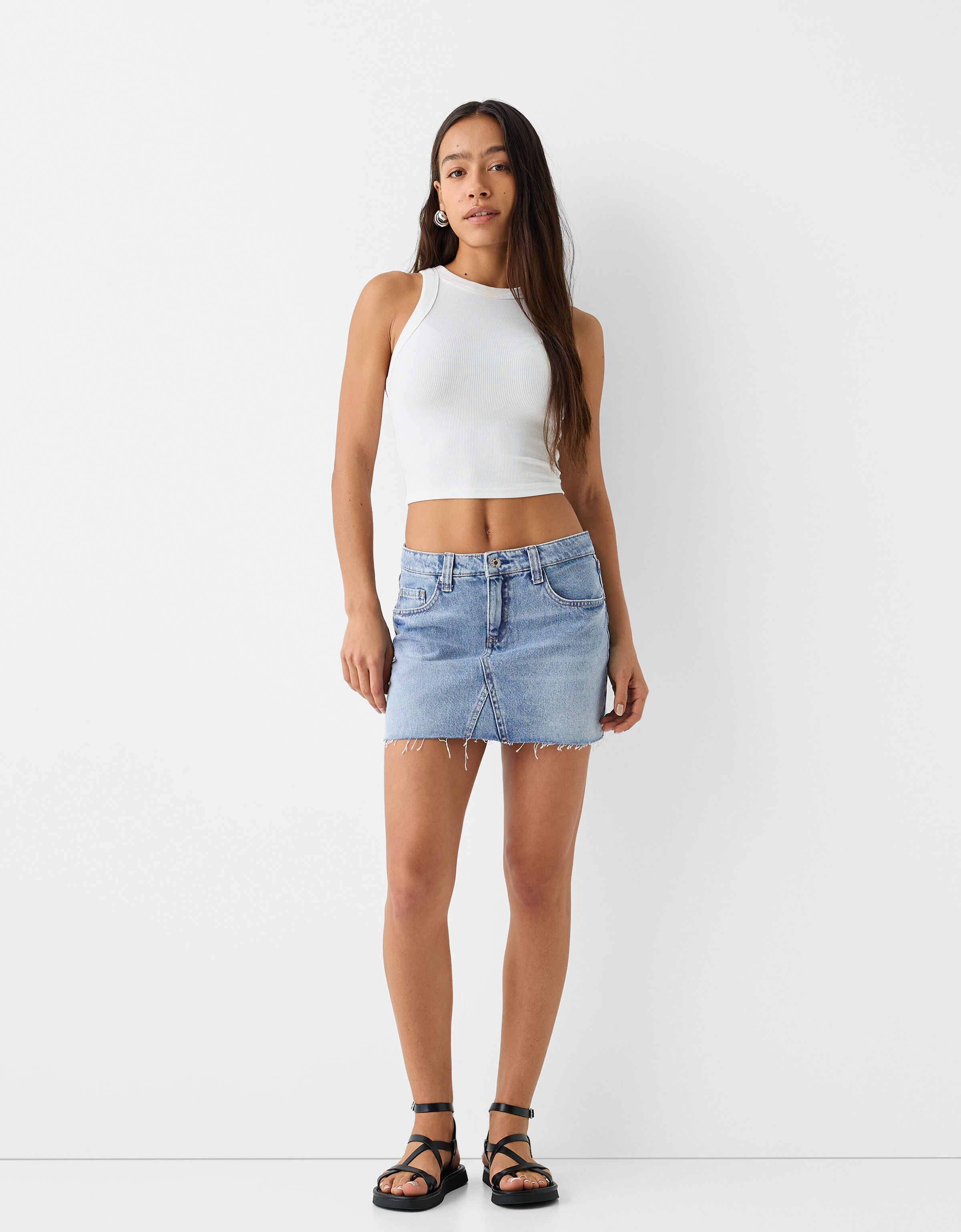 Denim mini skirt Skirts shorts Women Bershka