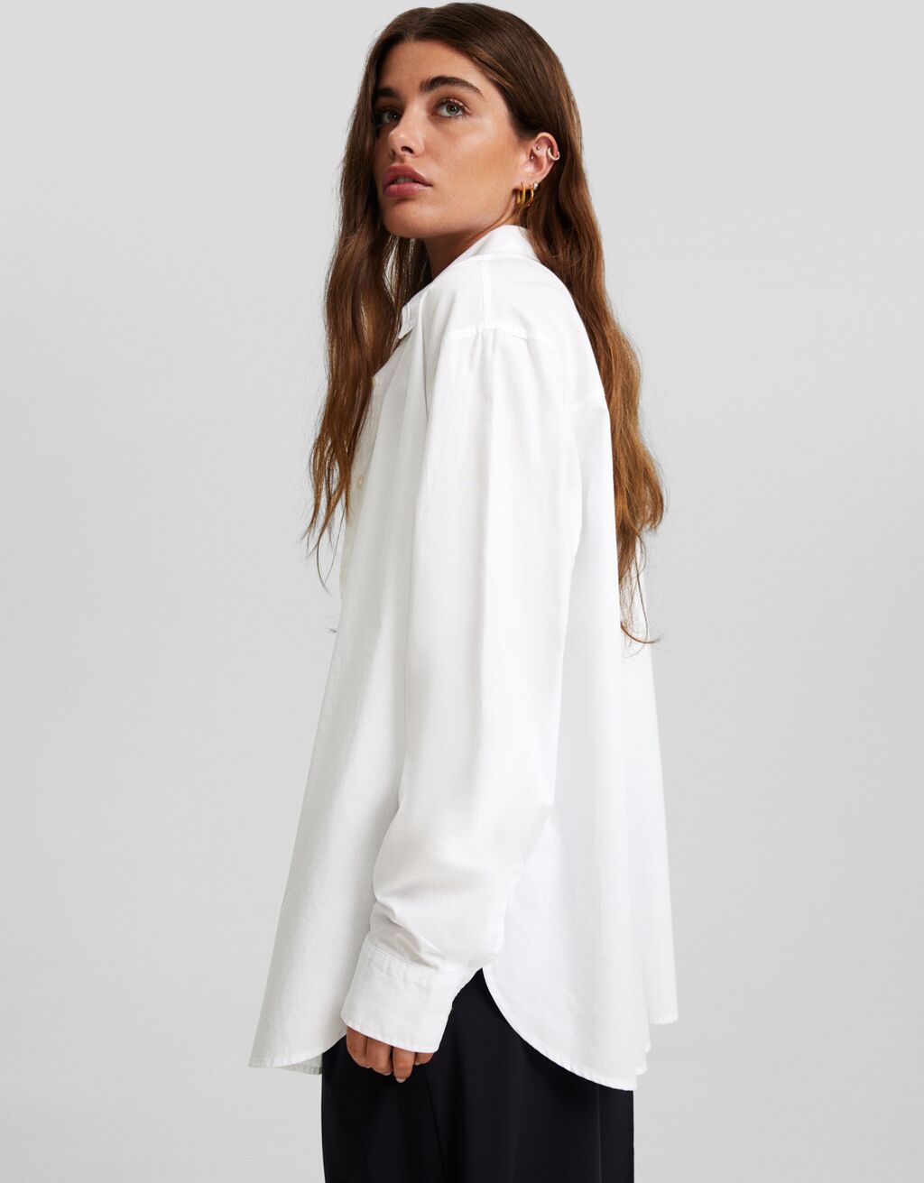 Chemise manches longues popeline-Blanc-2