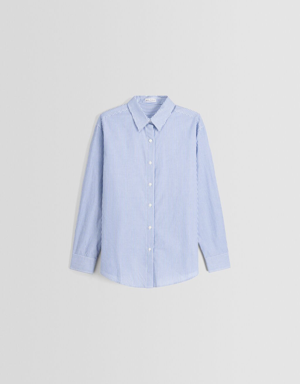 Chemise manches longues popeline-Bleu-4