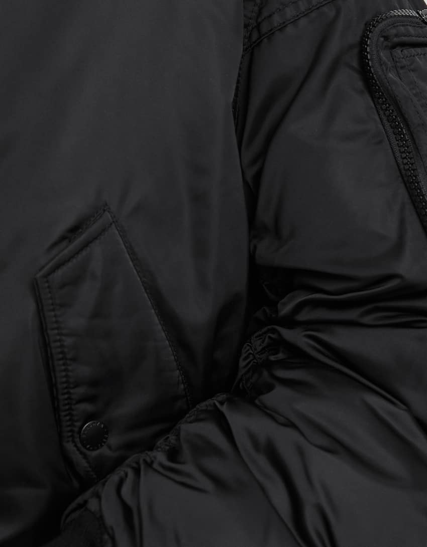 Bomber jacket with faux shearling-Black-5