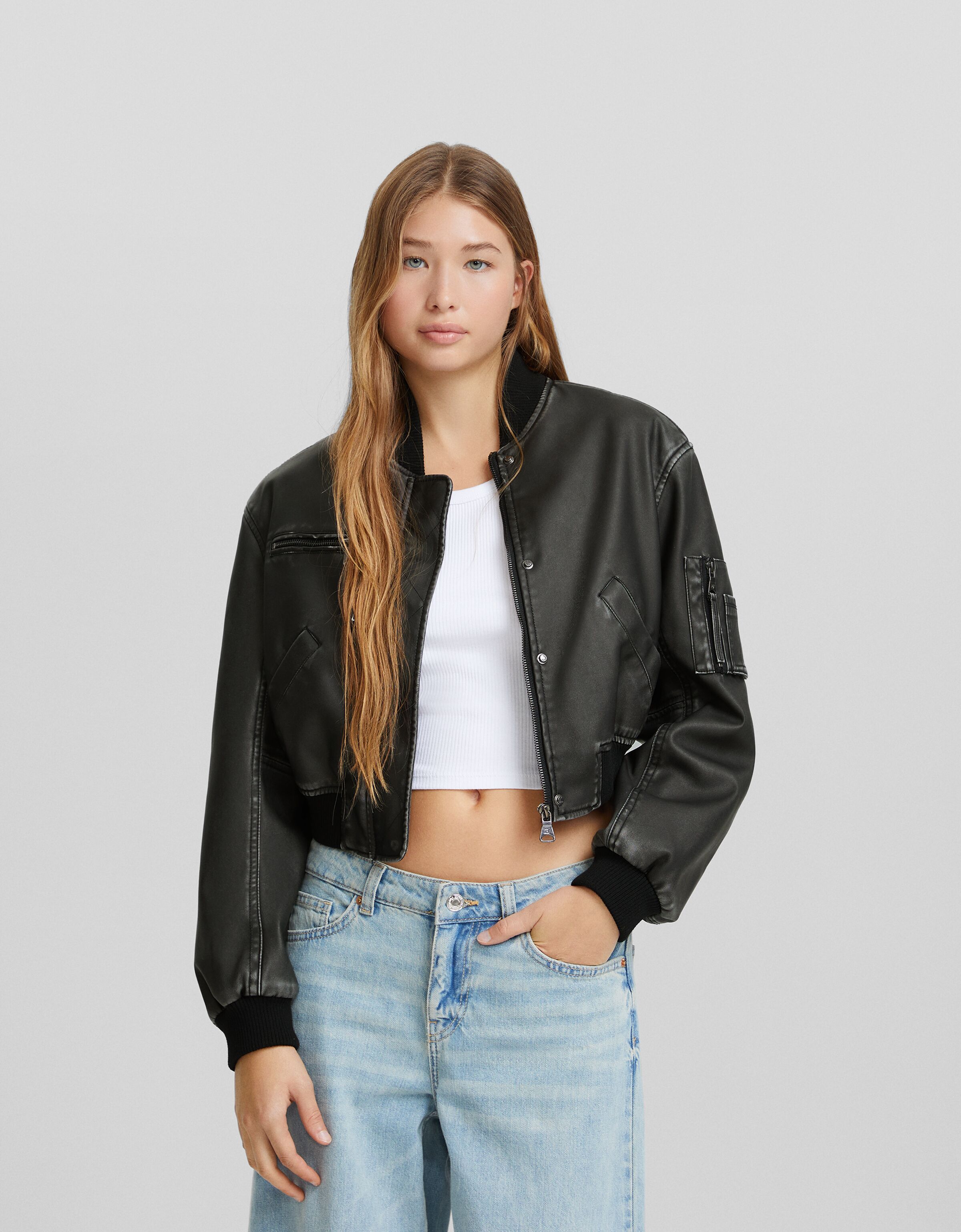 Bershka bomber jacket womens shop