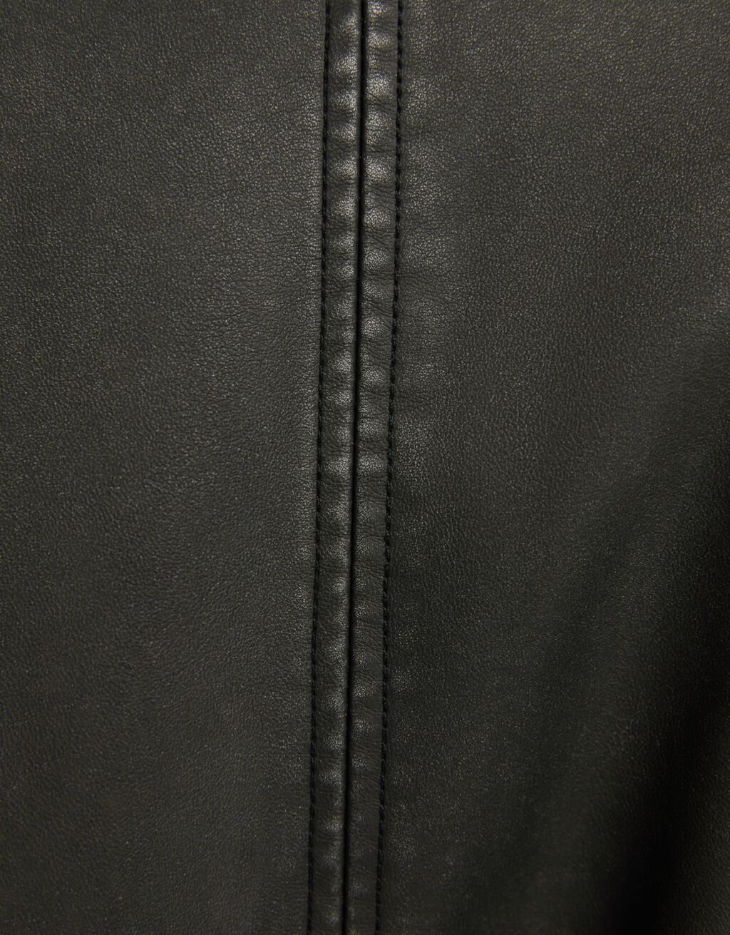 Distressed faux leather bomber jacket-Grey-5