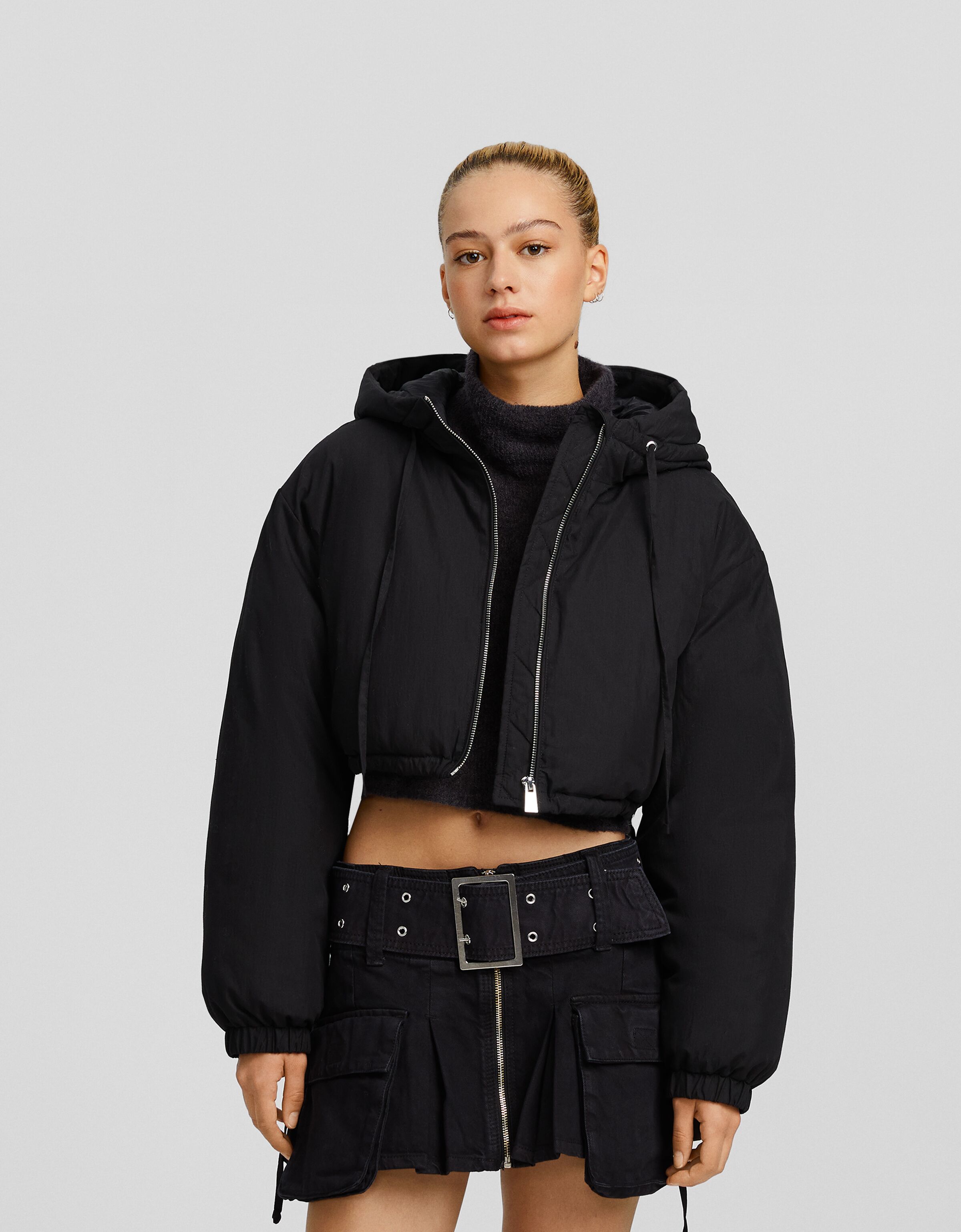 Bershka cropped puffer jacket store