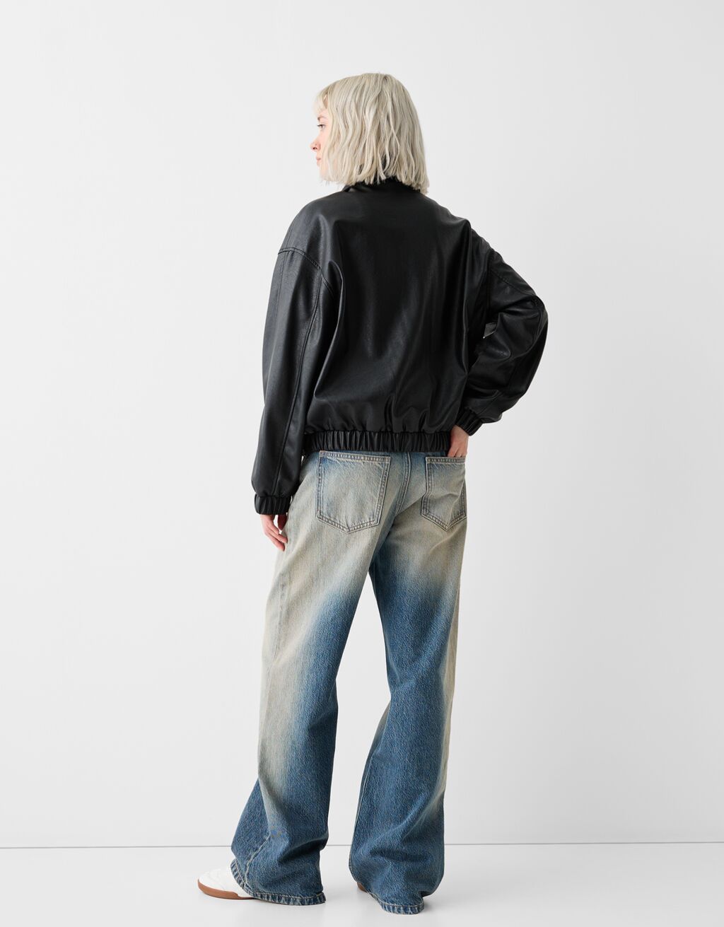 Bershka Faux Leather Short Sleeve Shirt – Dario