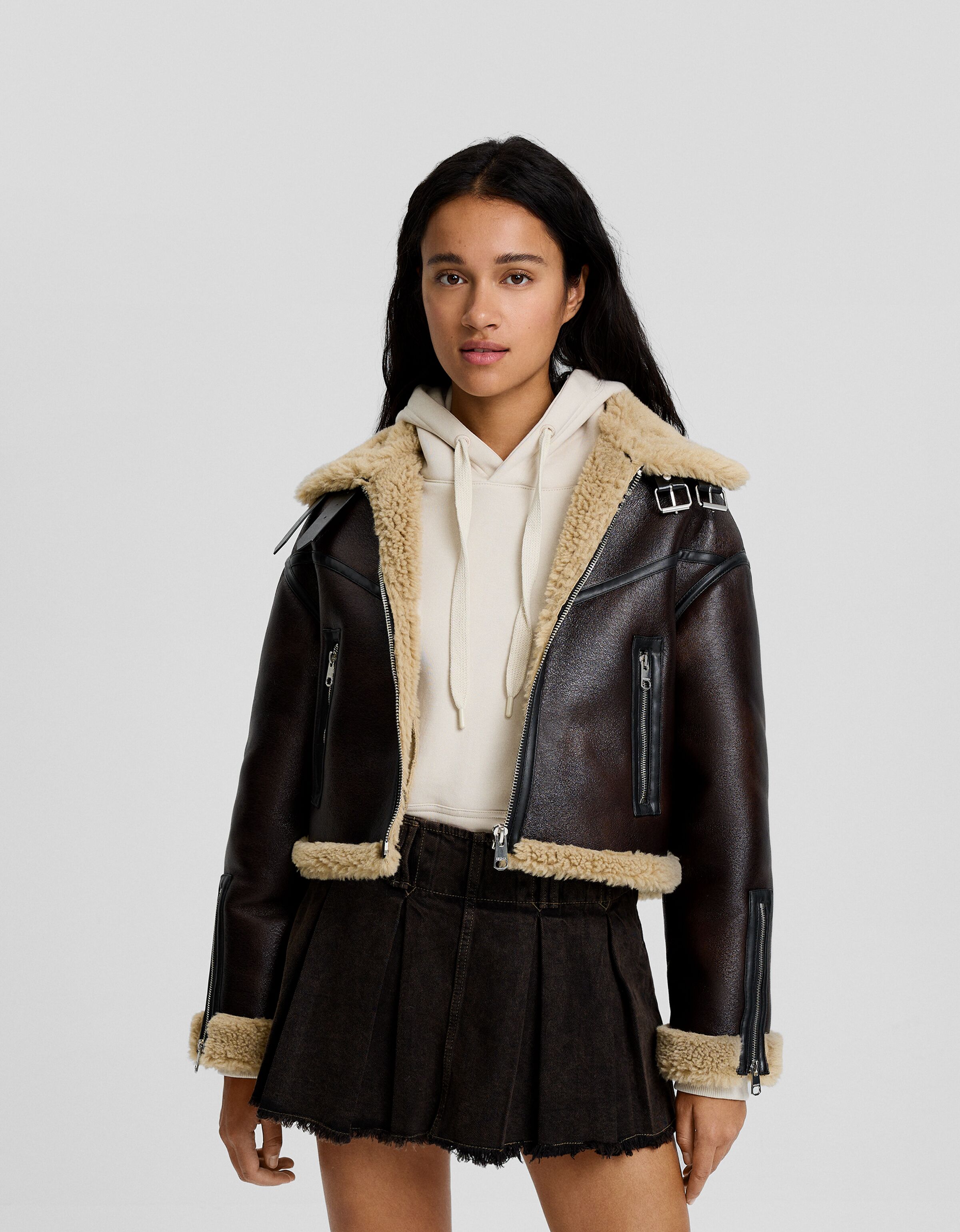 Bershka aviator jacket discount