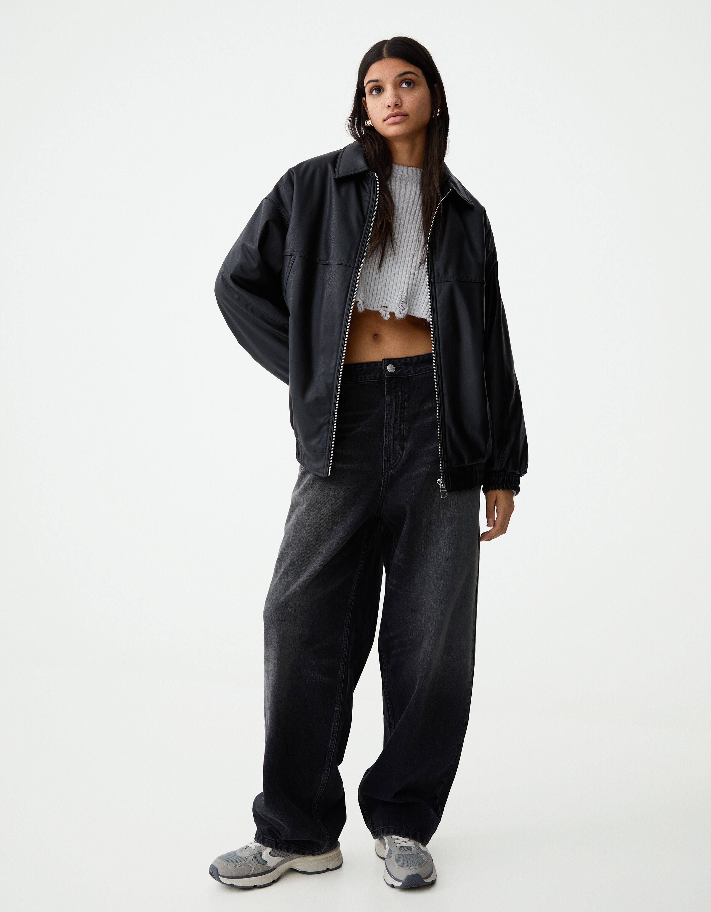 Dad oversized denim online jacket