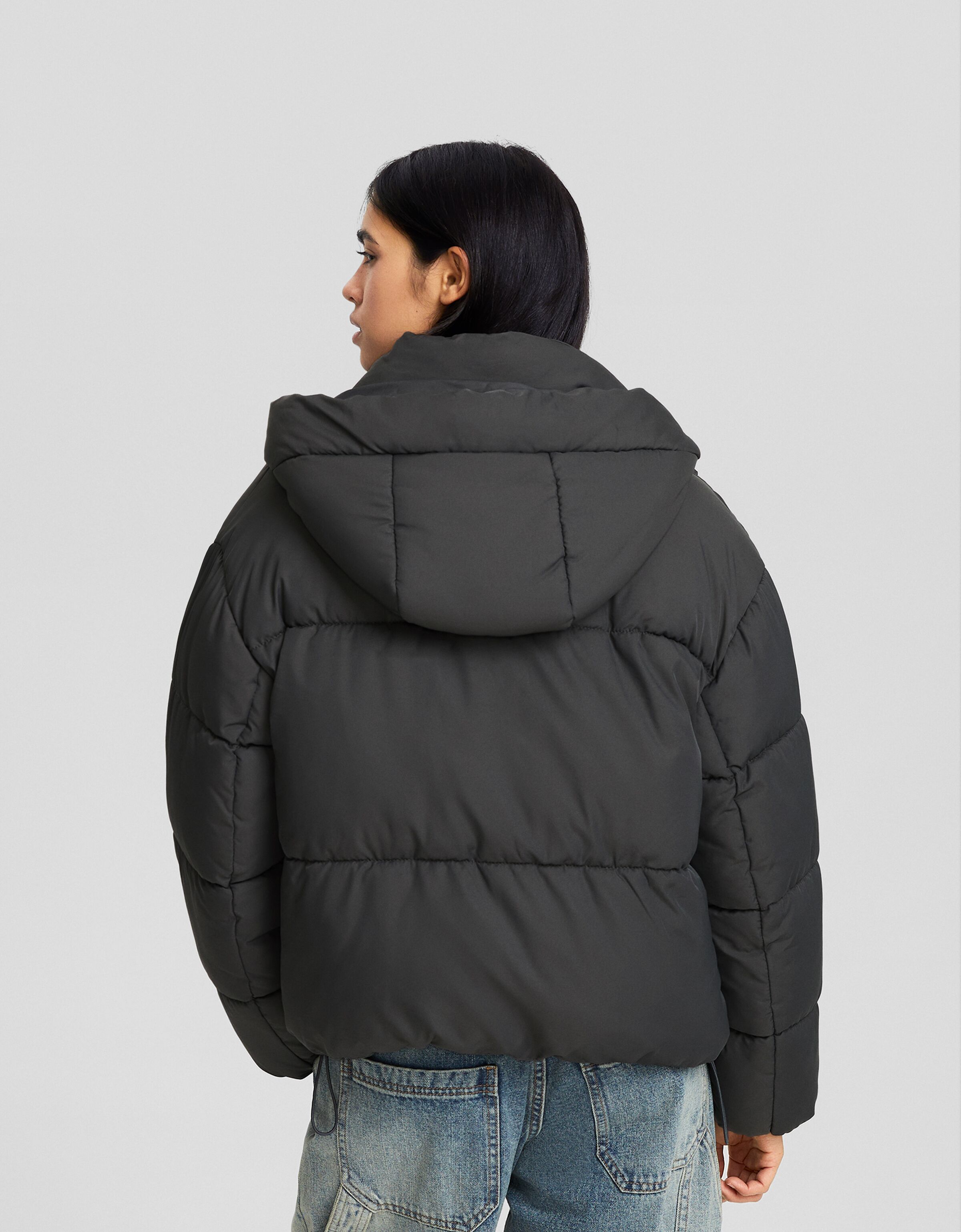 Oversized puffer 2025 jacket with hood