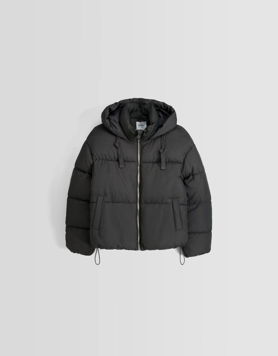 Oversize puffer jacket with hood