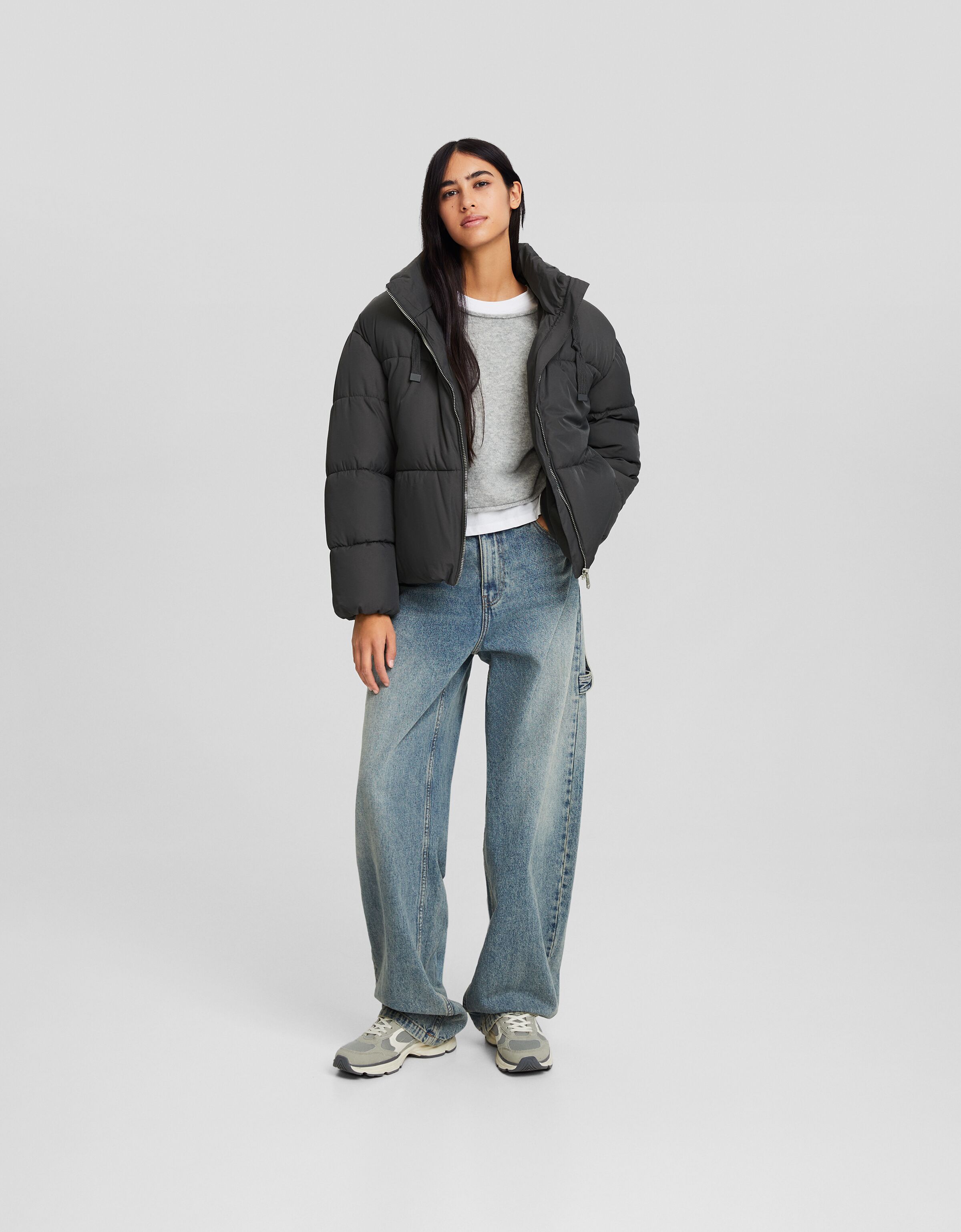 Oversized discount hooded jacket