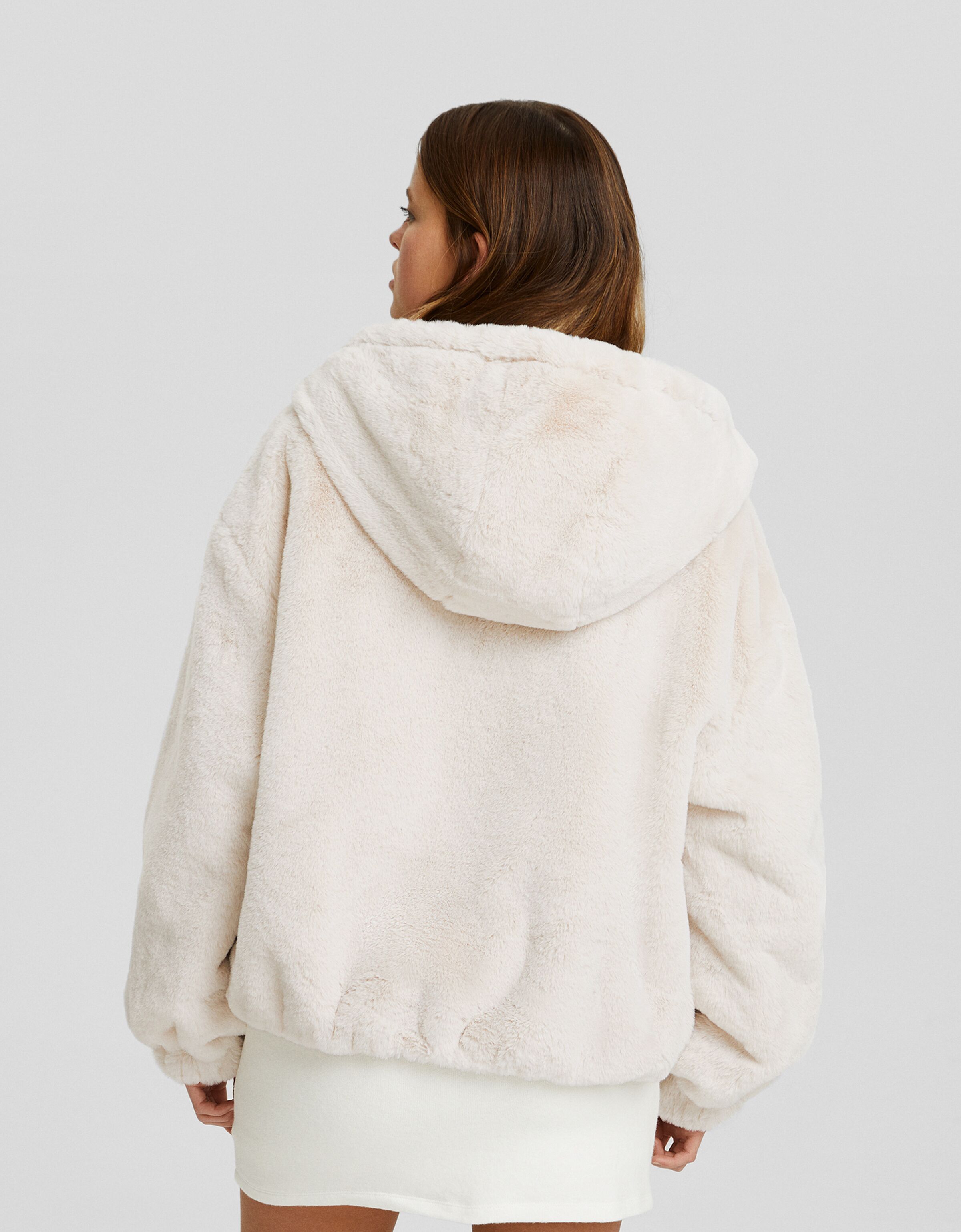 Fuzzy hotsell hoodie jacket
