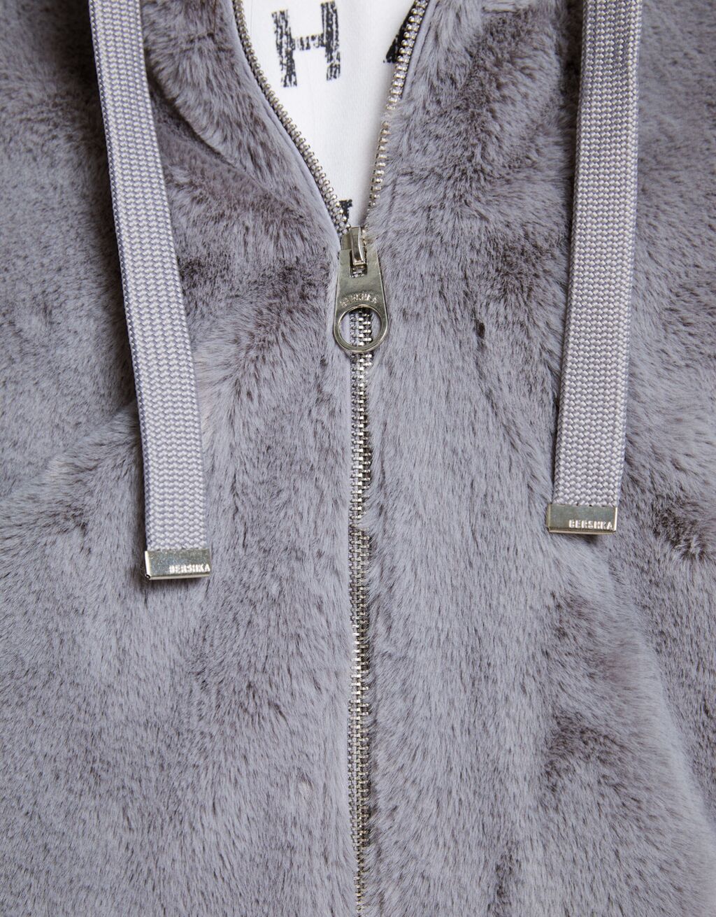 Gilet polaire capuche-Gris-5