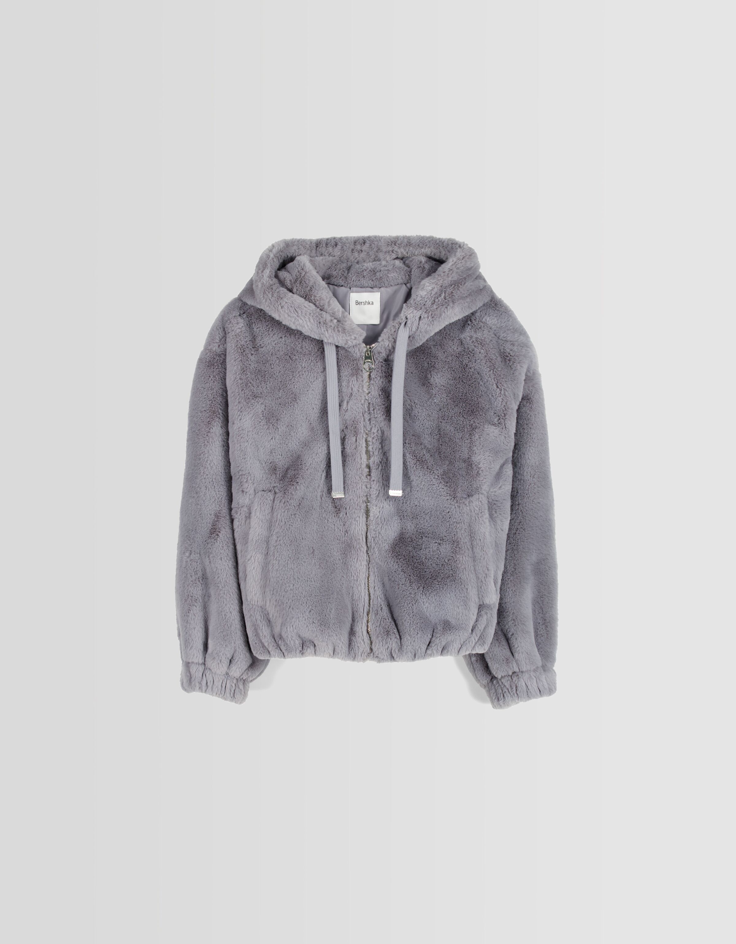 Fluffy jacket shop bershka