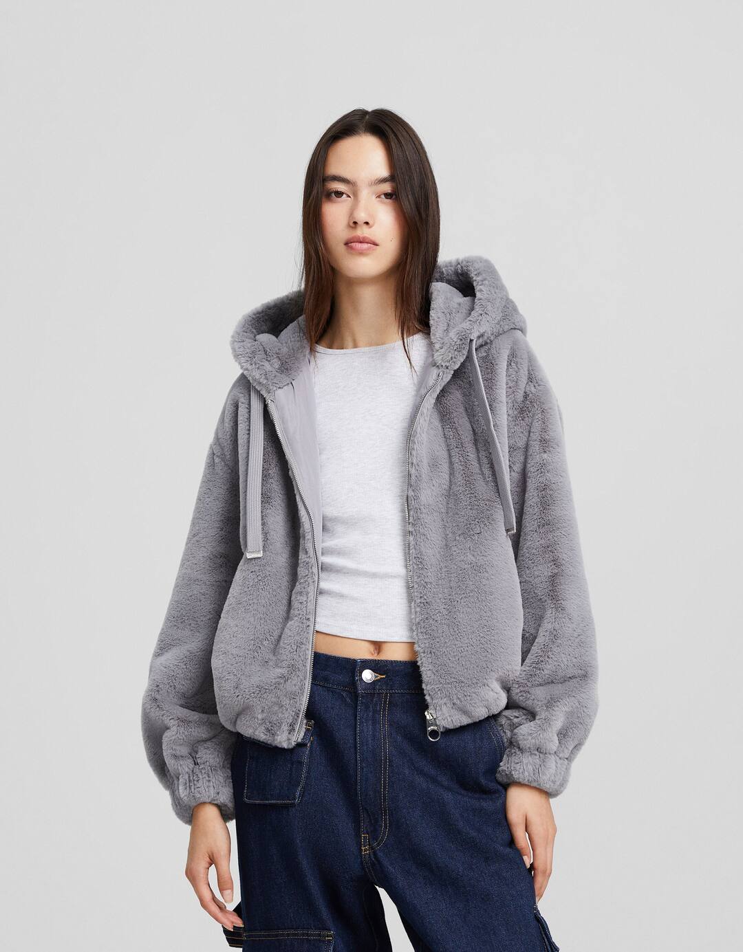 Gilet polaire capuche