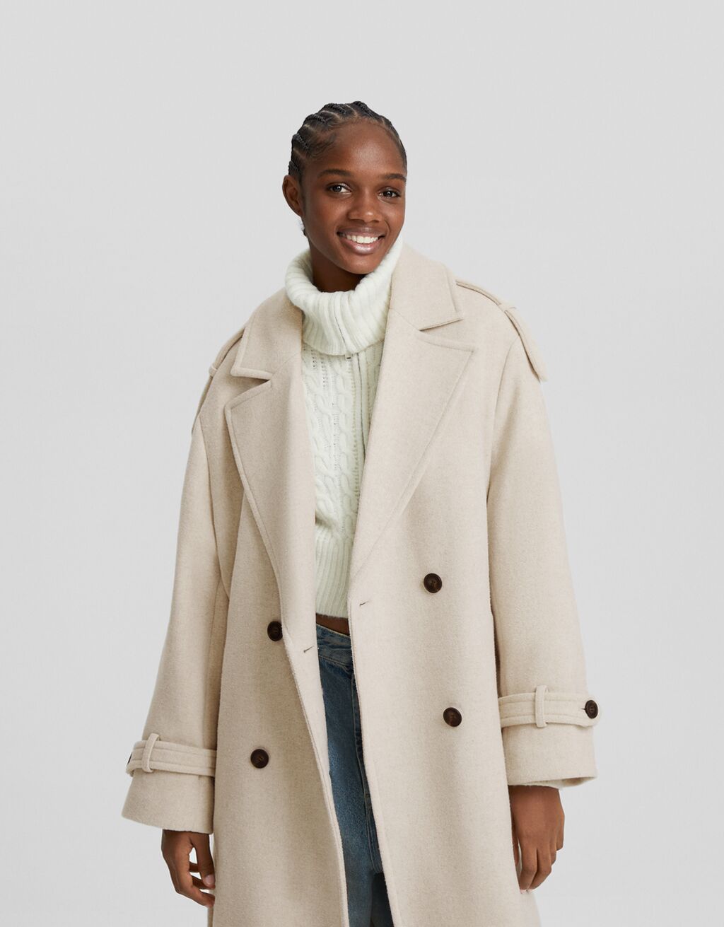 Manteau a carreaux outlet bershka