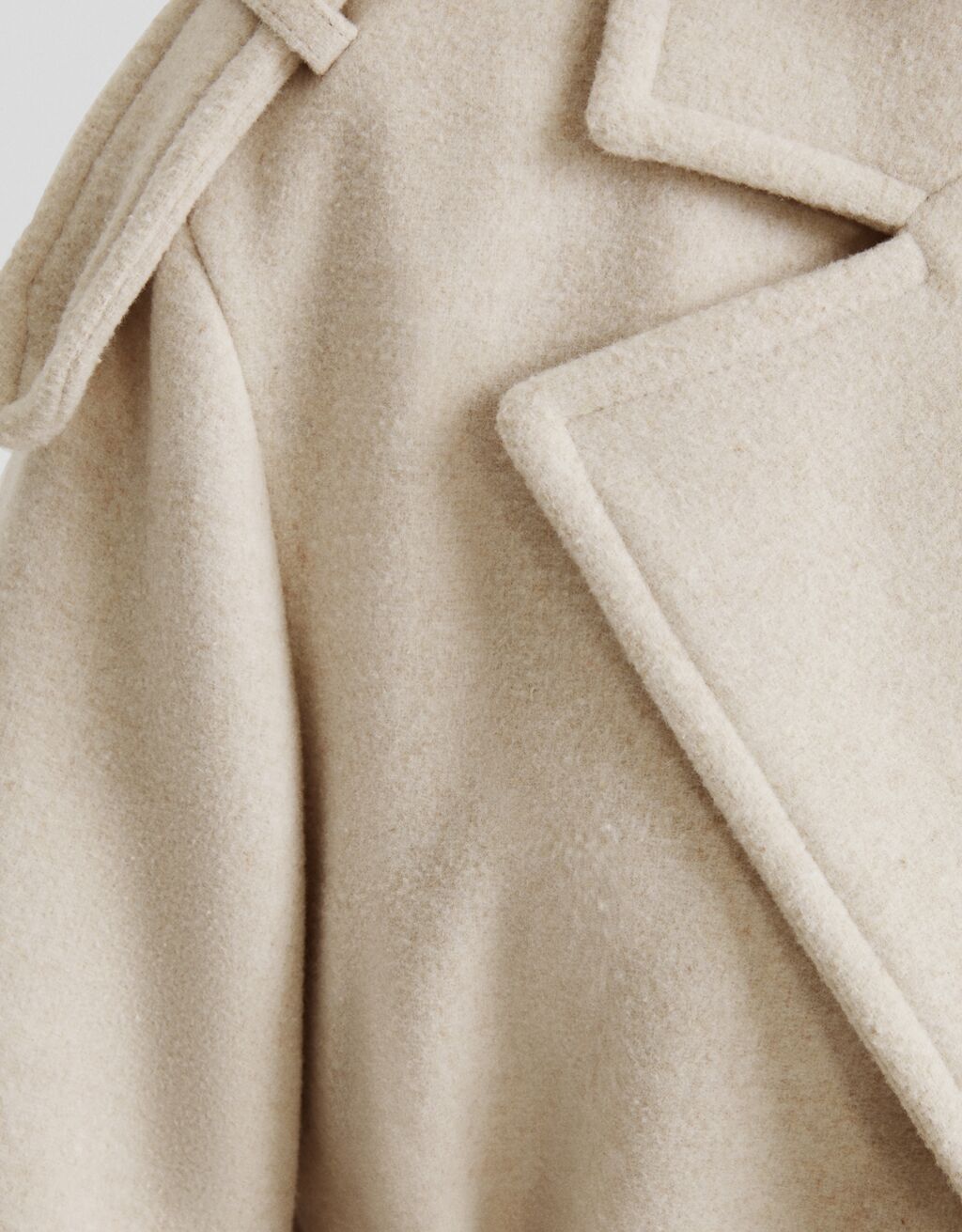 Wool blend trench coat-Beige-5