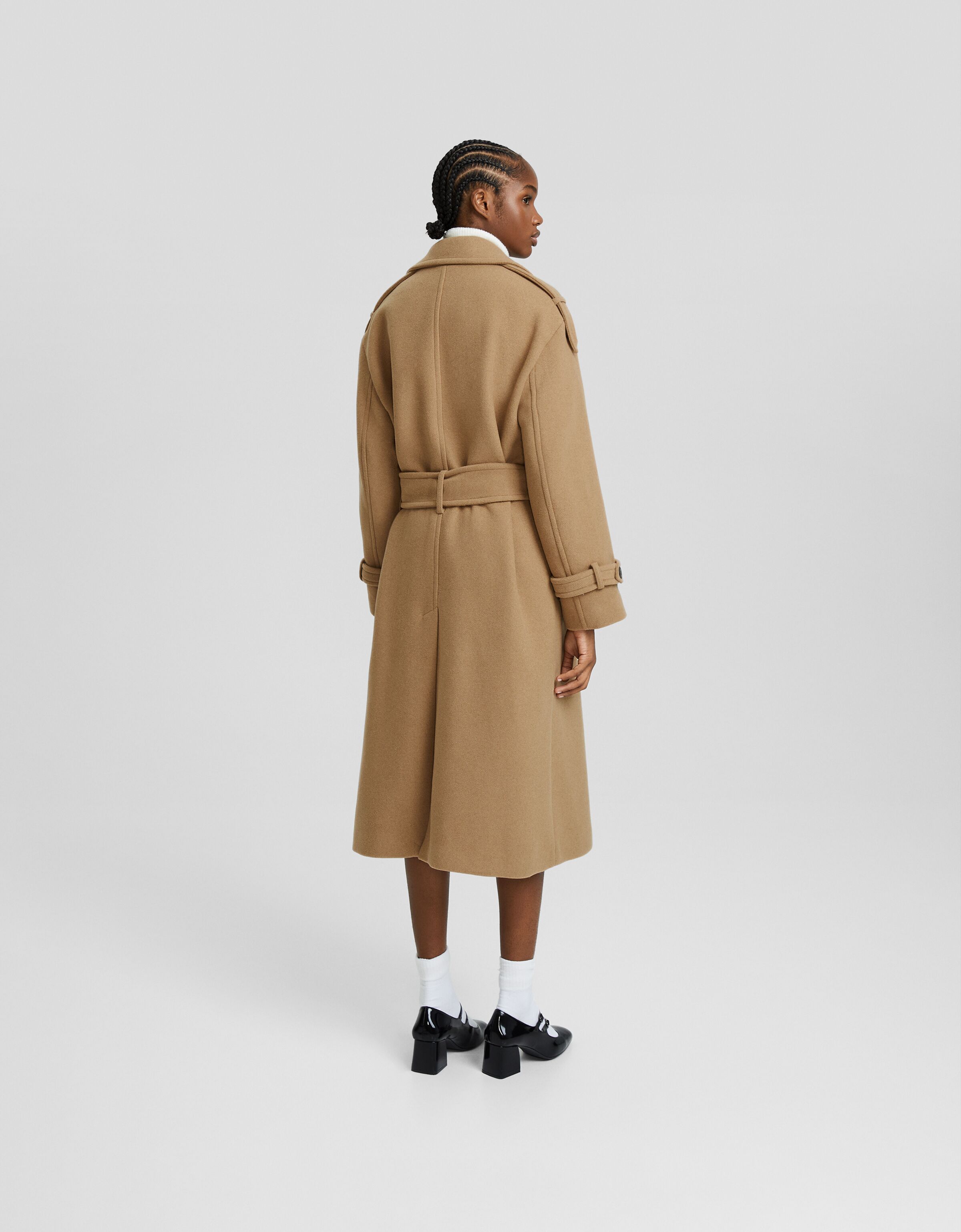 Wool blend trench coat
