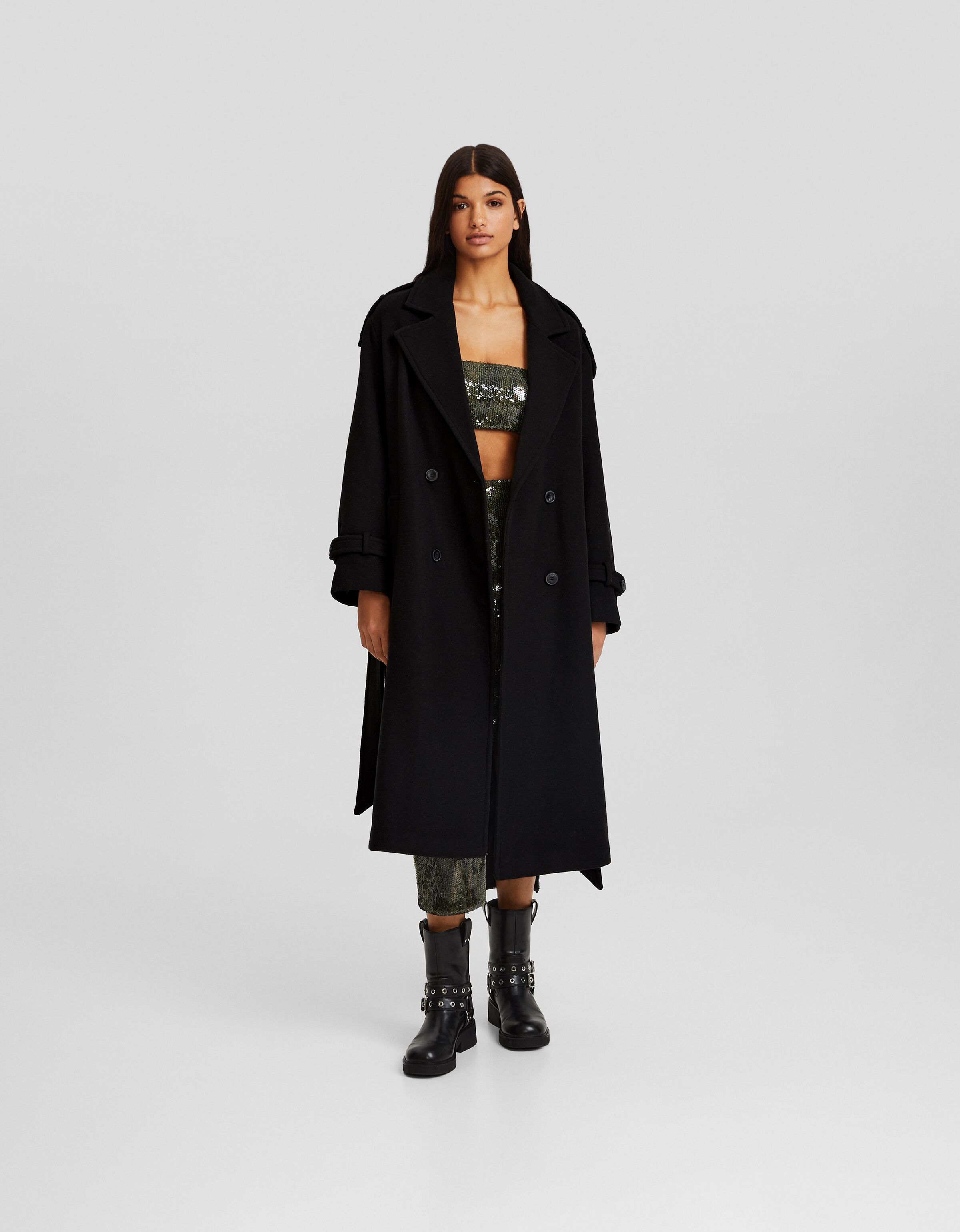 Trenchcoat bershka sale