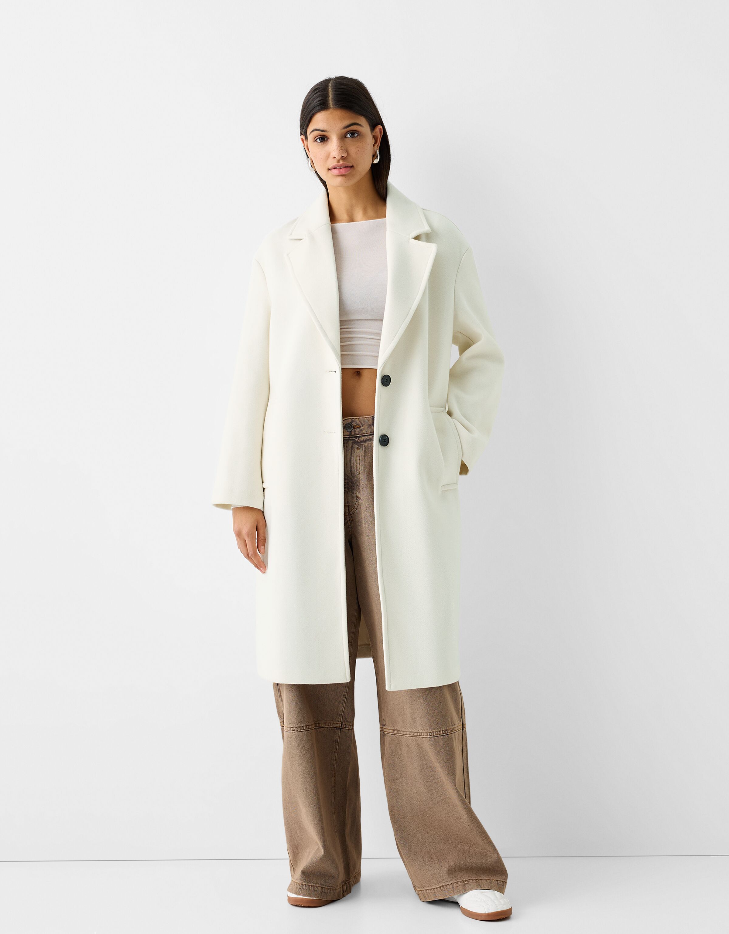 Manteau long bershka hot sale