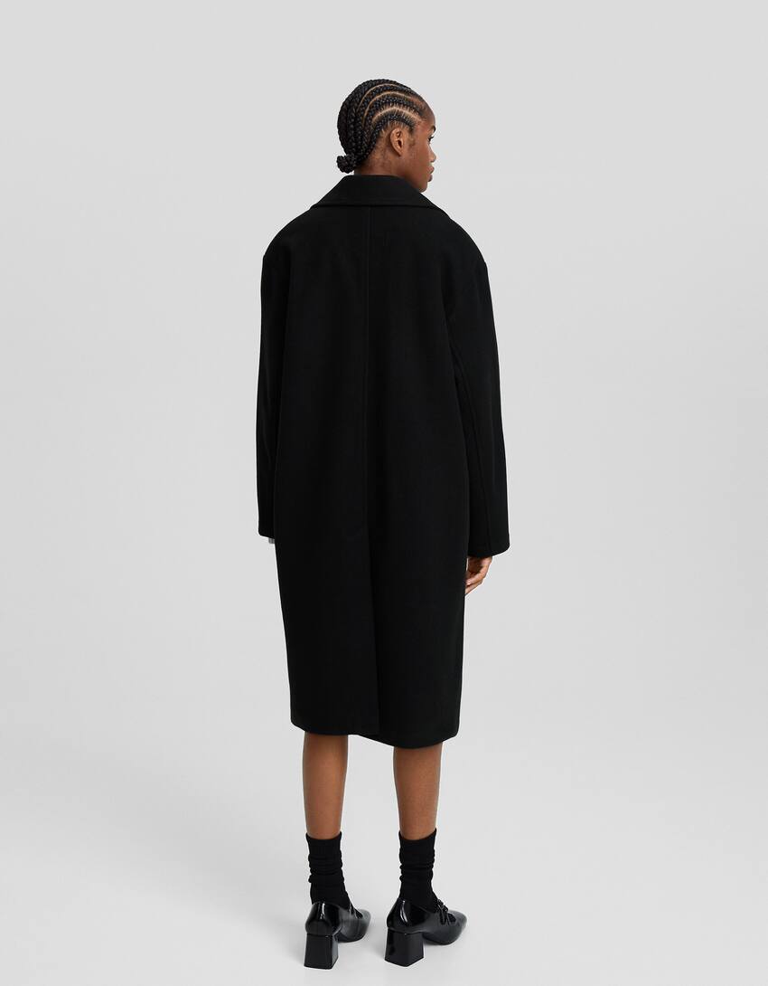 Long soft coat-Black-2