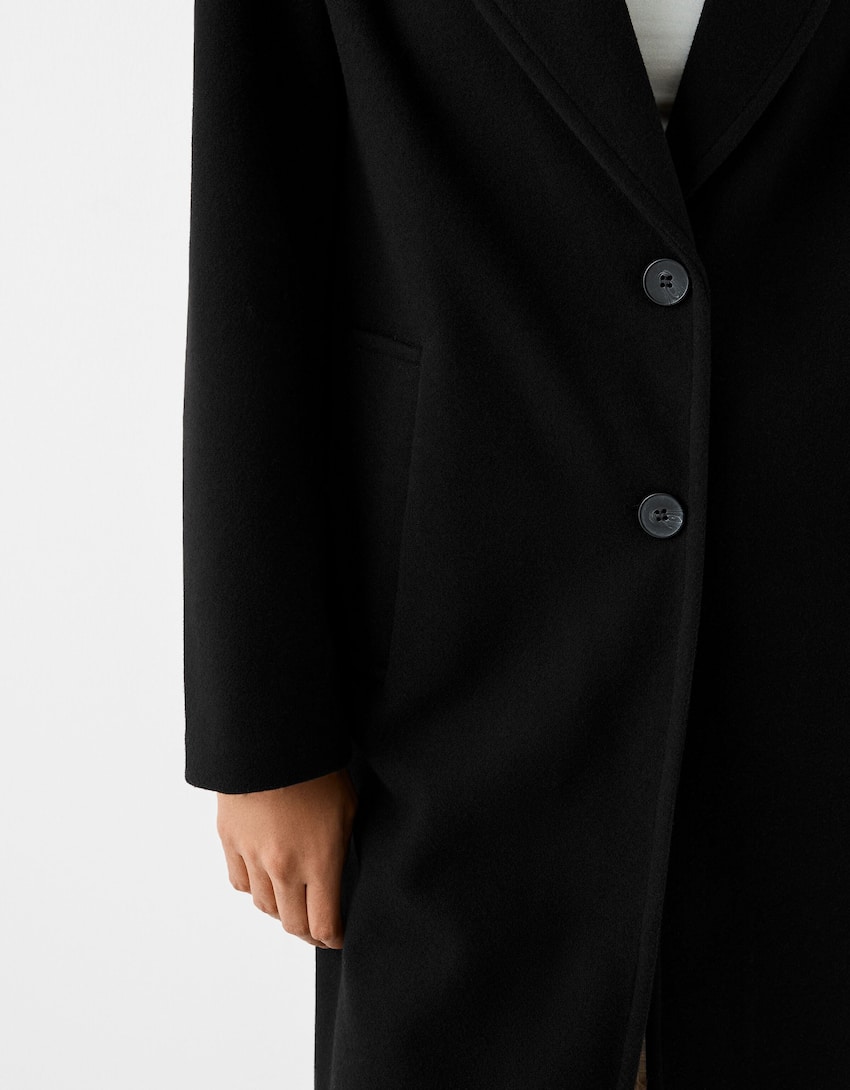 Long soft coat-Black-5