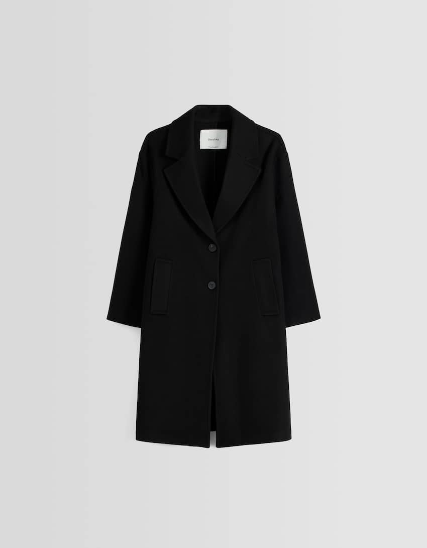 Long soft coat-Black-4
