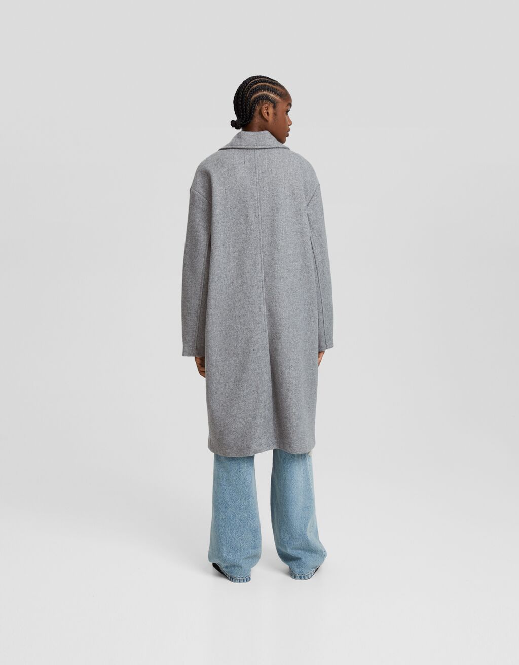 Manteau long soft-Gris-2