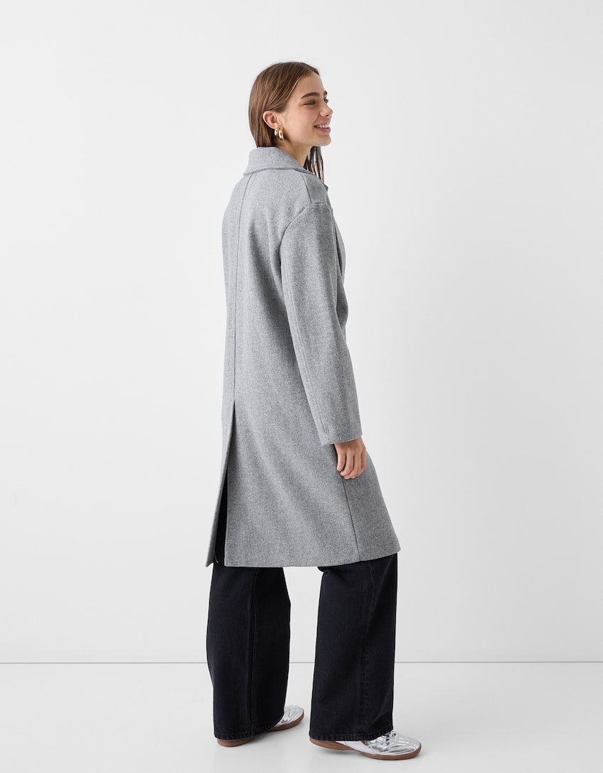 Long soft coat-Grey-2