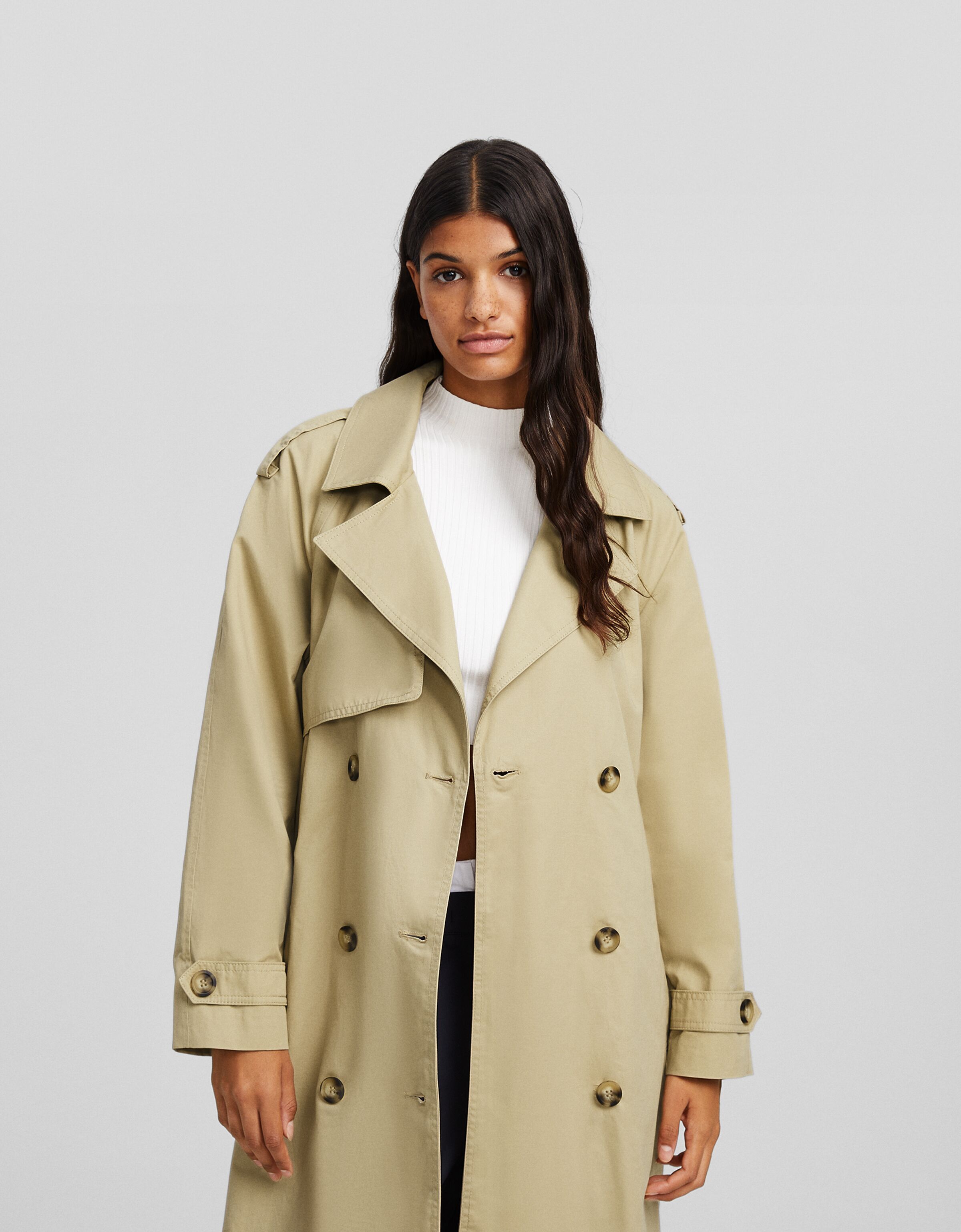 Manteau long bershka hot sale