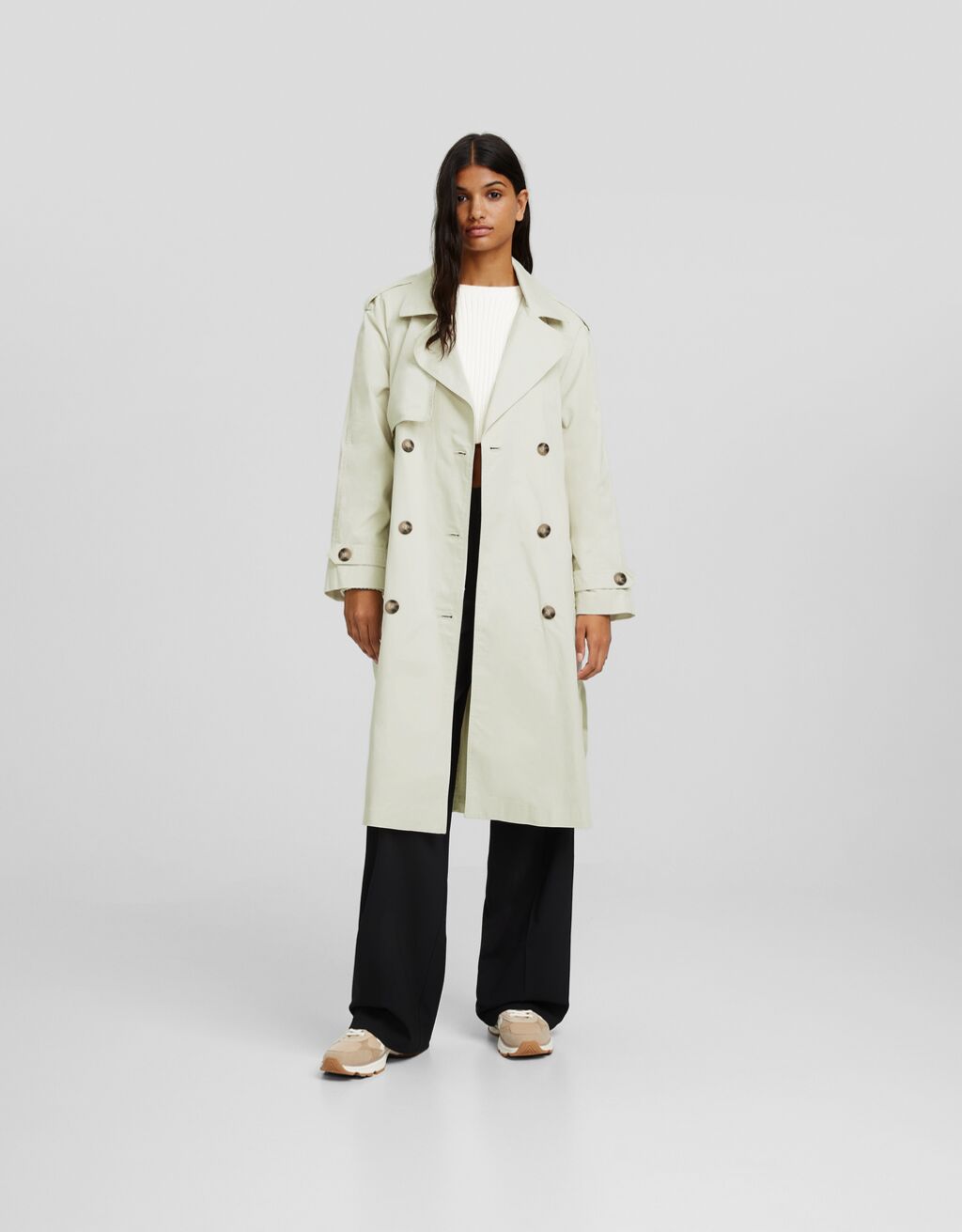 Long cotton trench coat clearance womens