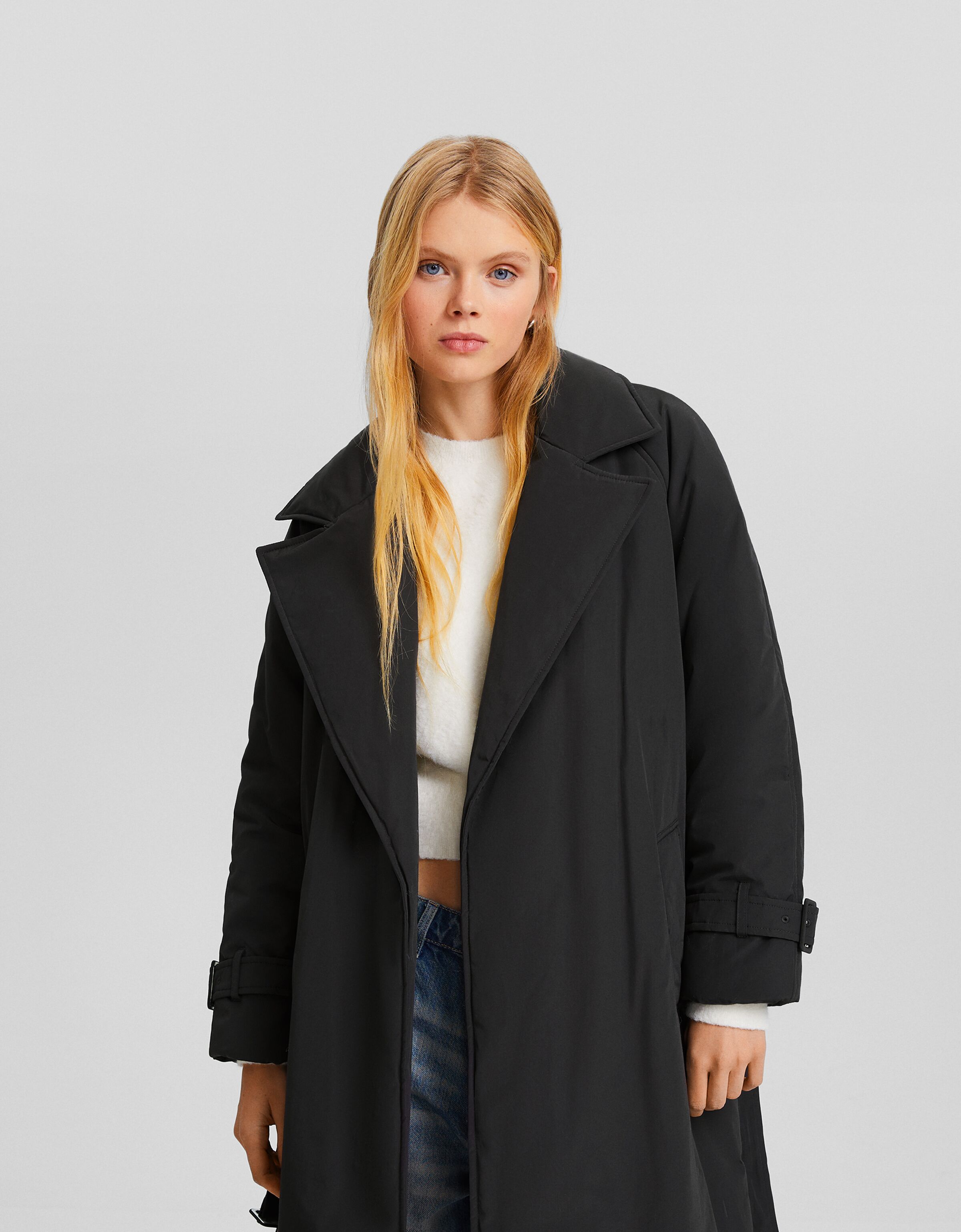 Trenchcoat bershka deals