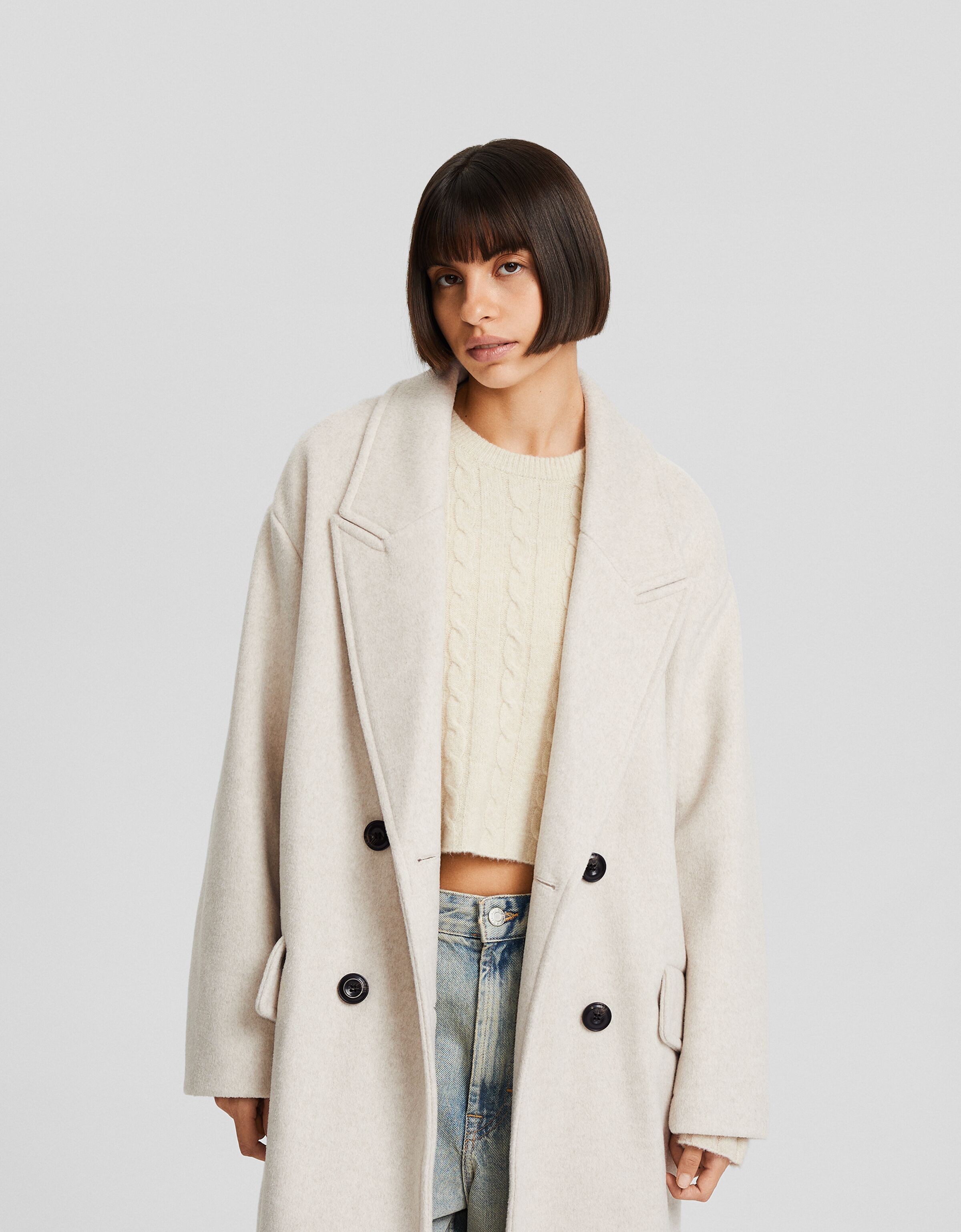 Manteau beige bershka new arrivals