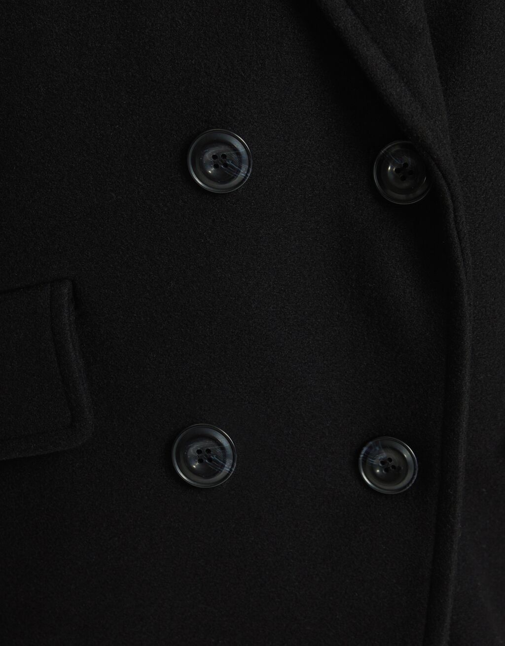 Lange jas met aflopende schouders-Zwart-5
