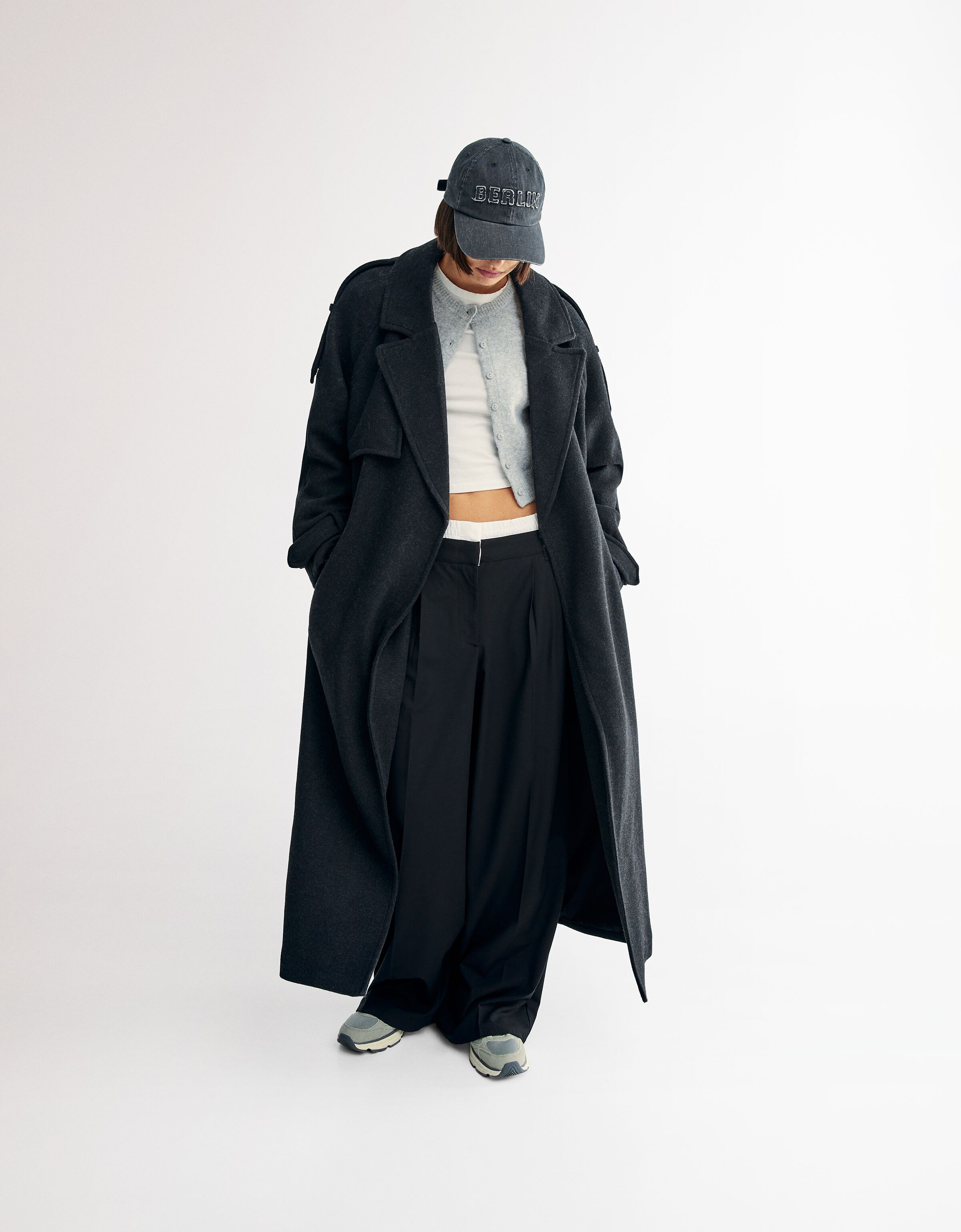 Manteau rose 2025 bershka