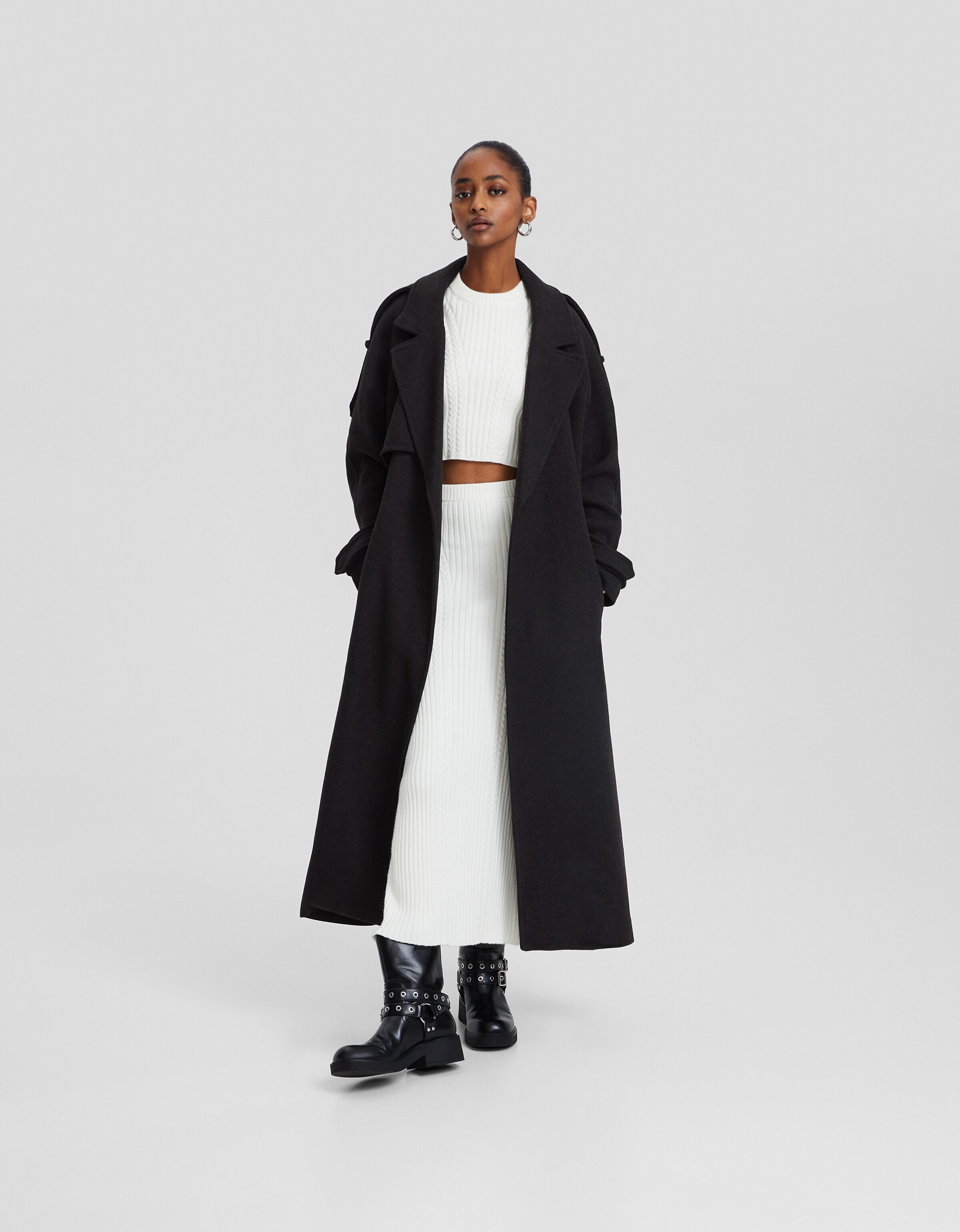 Bershka overcoat sale