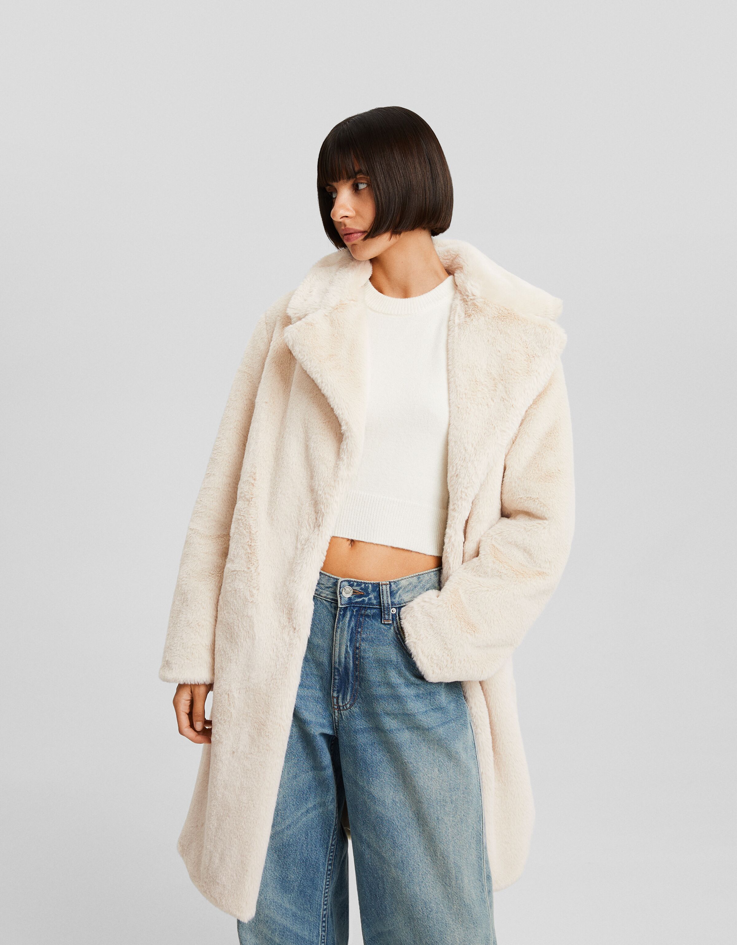 Teddy jacket clearance bershka