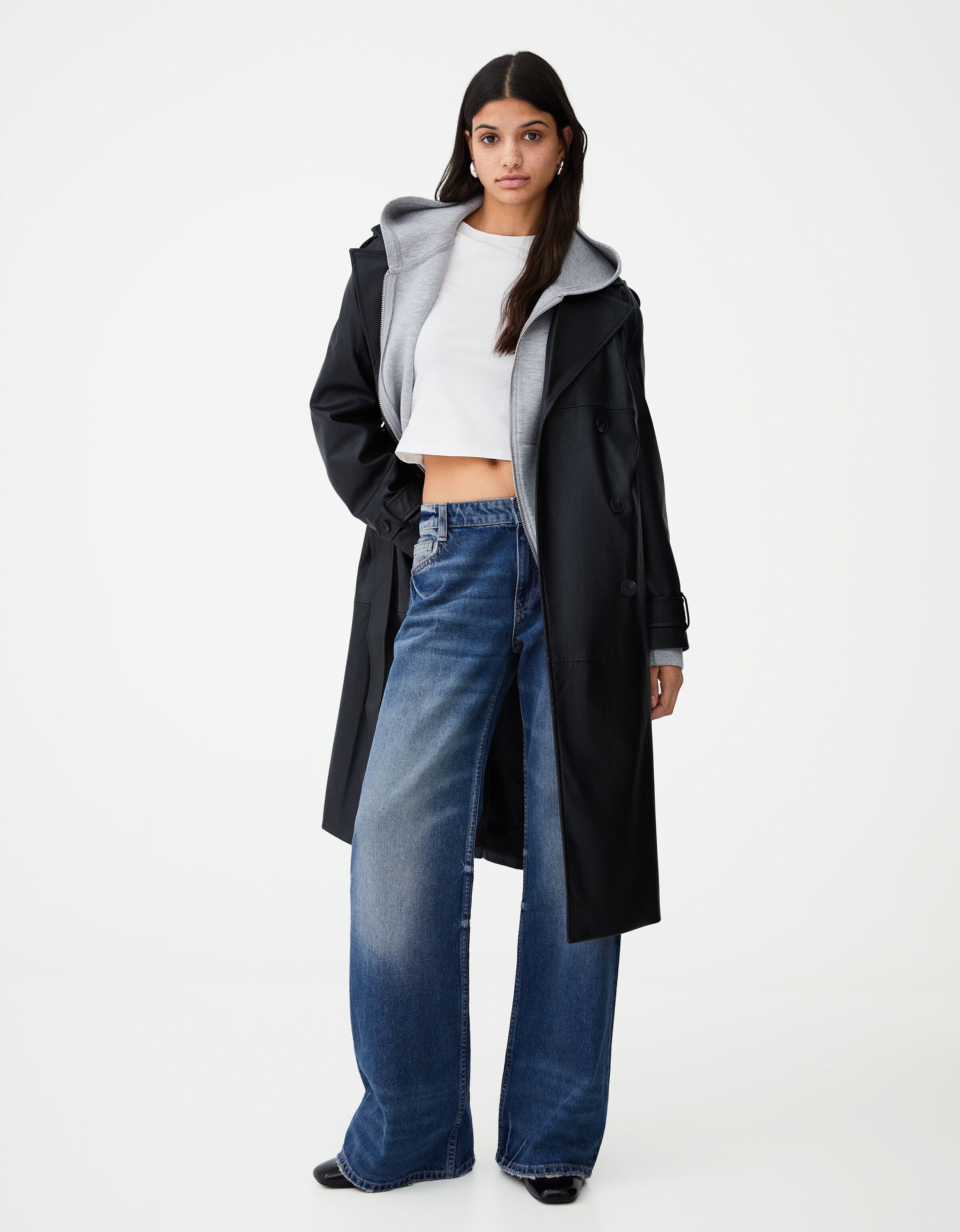 Trench simili cuir femme bershka outlet