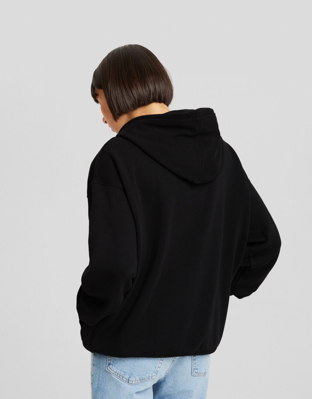 Oversize zip-up hoodie - Basics - Women