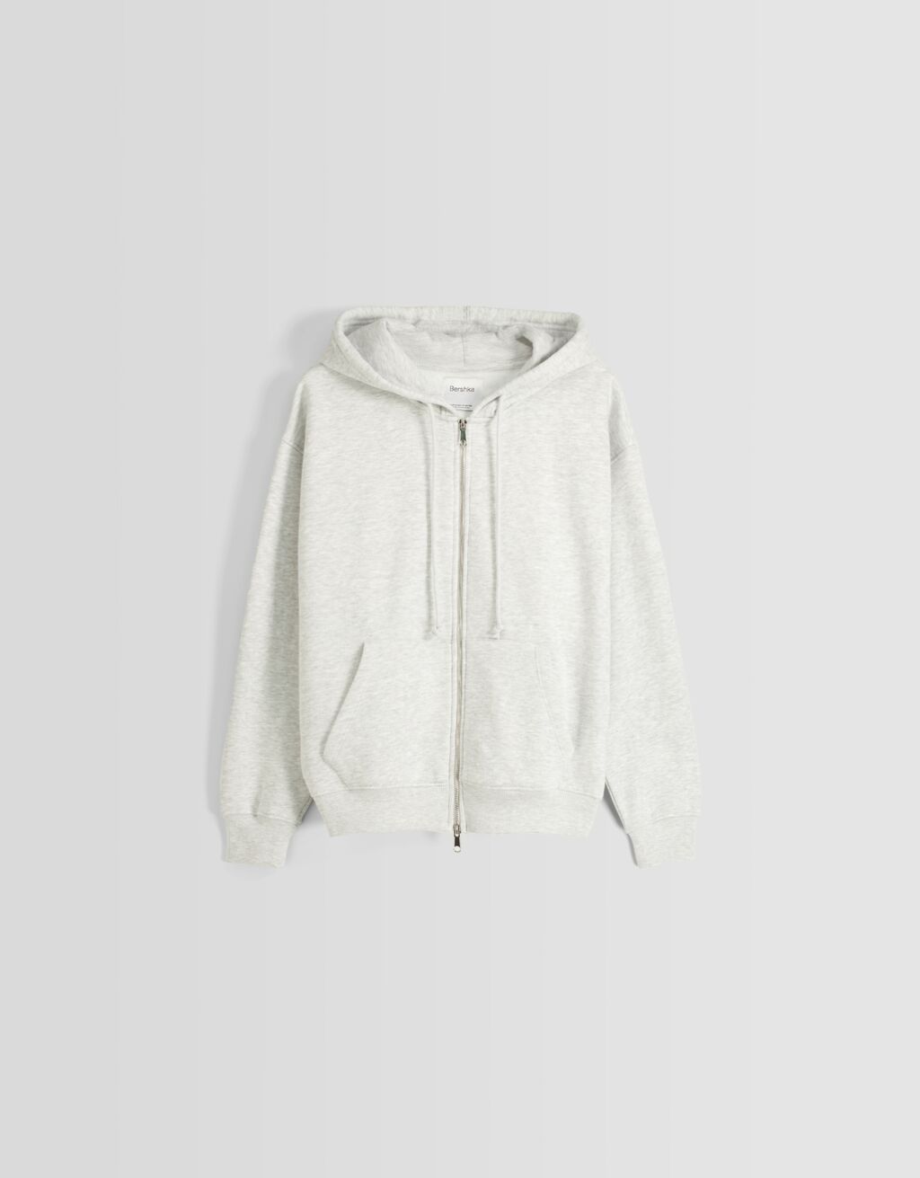 Divided zip top up hoodie