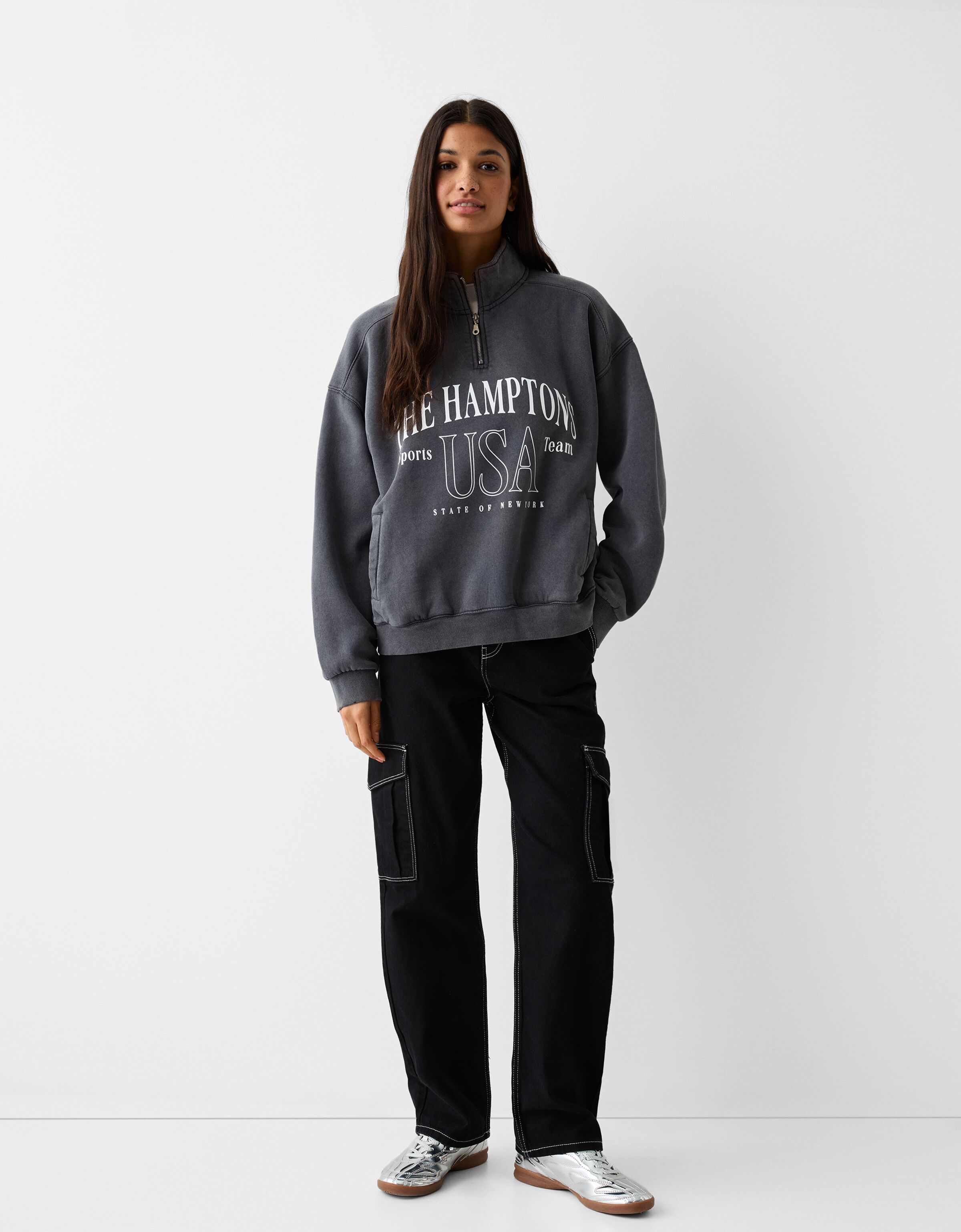 Sweatshirt sales com fecho