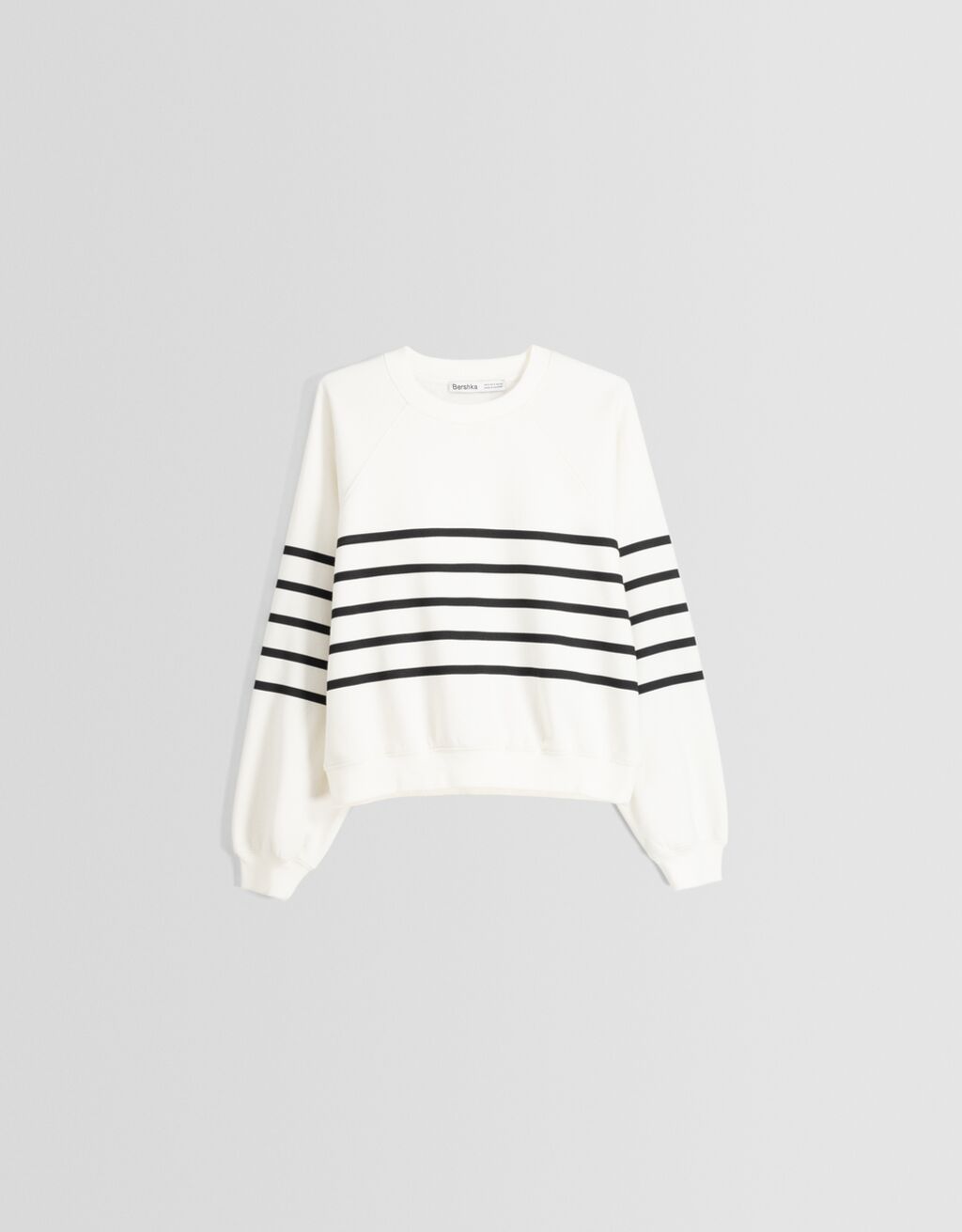 Sweat raglan-Blanc / Noir-4