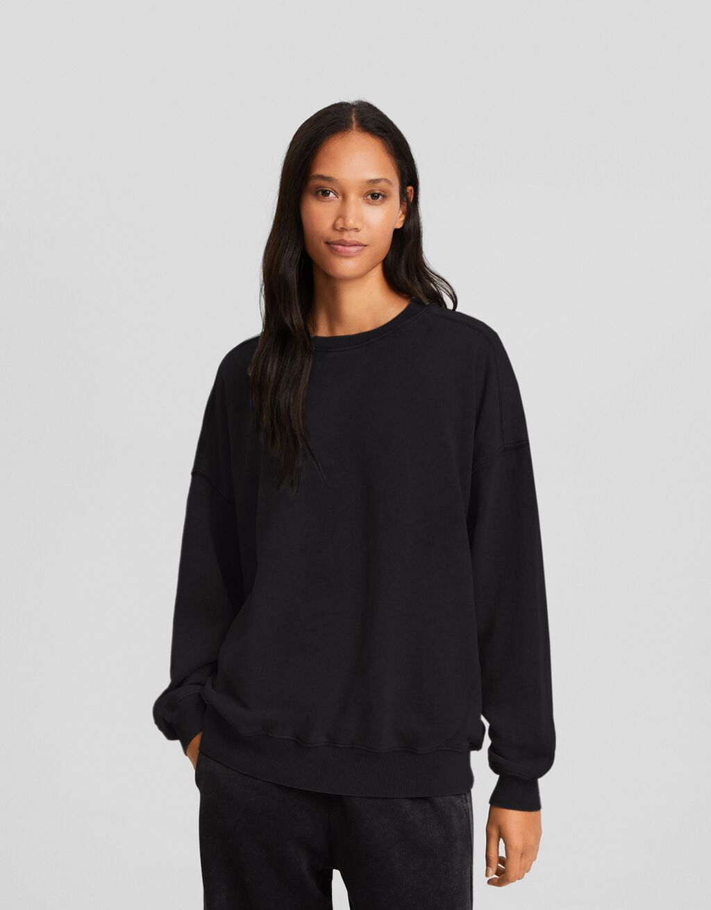 Oversized sweatshirt-Grey-0