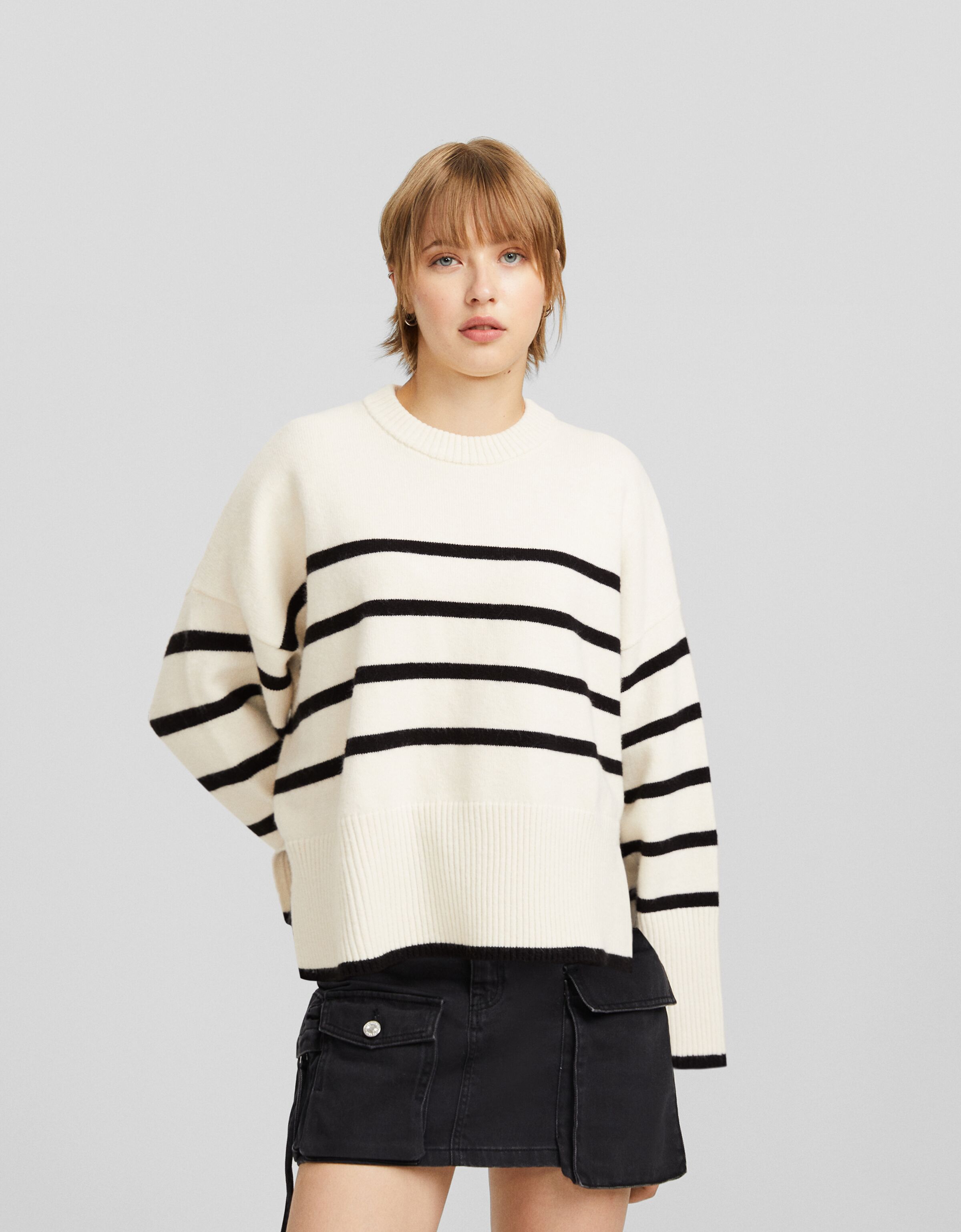 Bershka striped sweater outlet